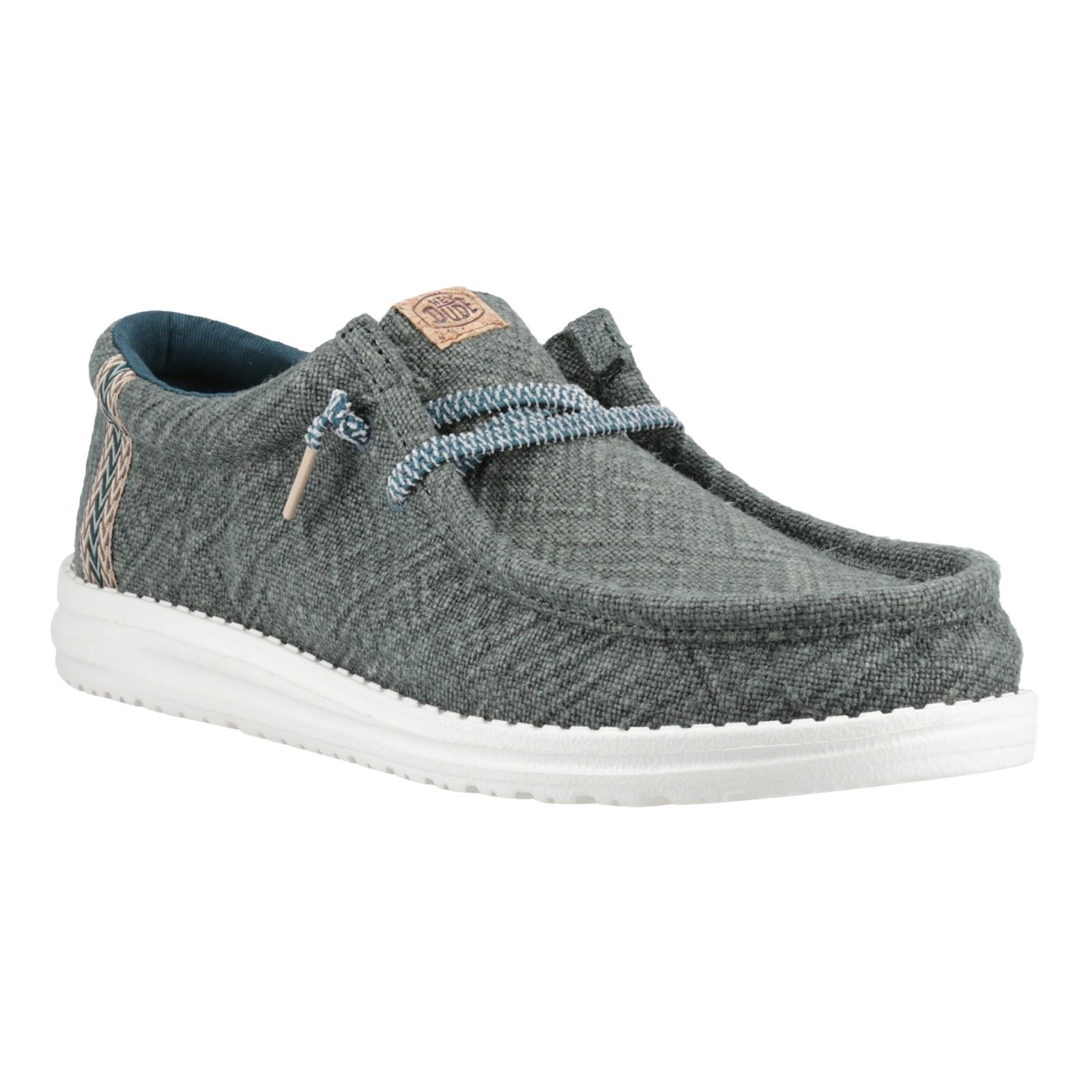 HEYDUDE Wally Jute Jute Herren Meergrüne Mokassin Schuhe