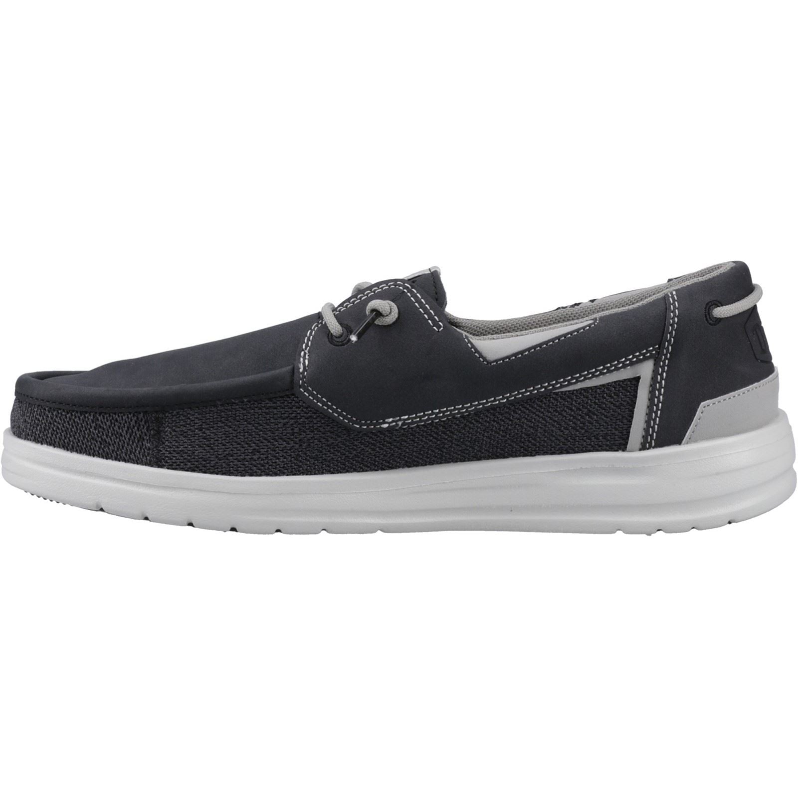 HEYDUDE Welsh Grip Classic Mesh Baumwollmischung Herrenschuhe In Schwarz/Sturmgrau