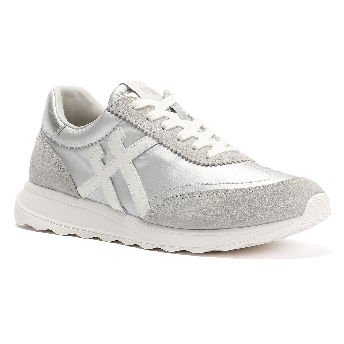 FitFlop Retro-Q FF Nylon Damen Silber Sneakers