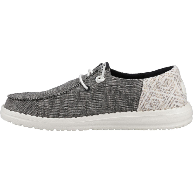 HEYDUDE Wendy Funk Surf Baja Damen Mokassins Aus Baumwollmischung In Schwarz/Mehrfarbig