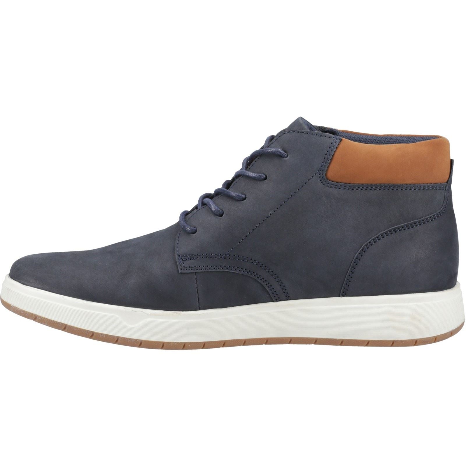 Hush Puppies Bronko Chukka Herrenstiefel Aus Leder In Marineblau