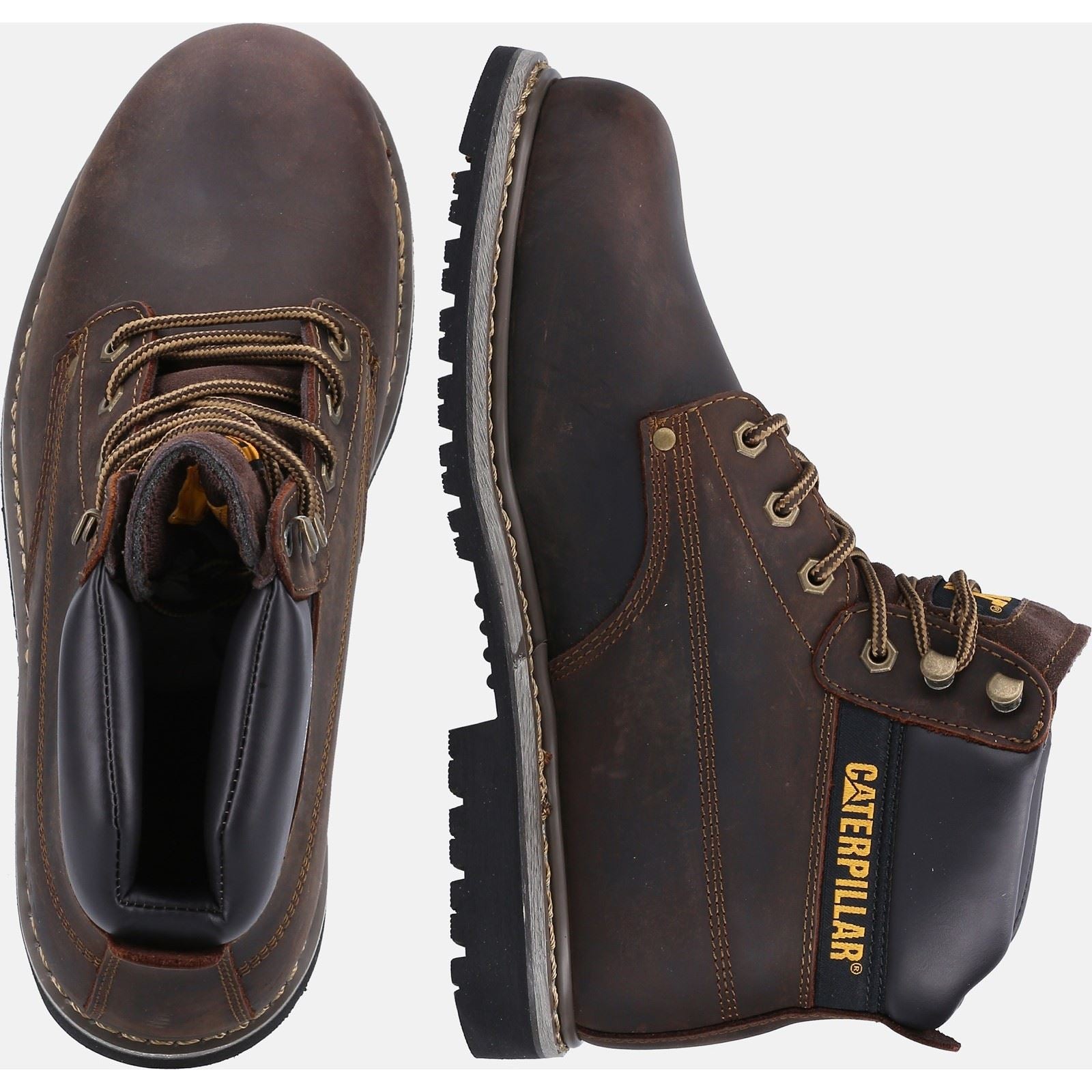 Caterpillar Powerplant S3 Nubuck Braun Sicherheitsstiefel