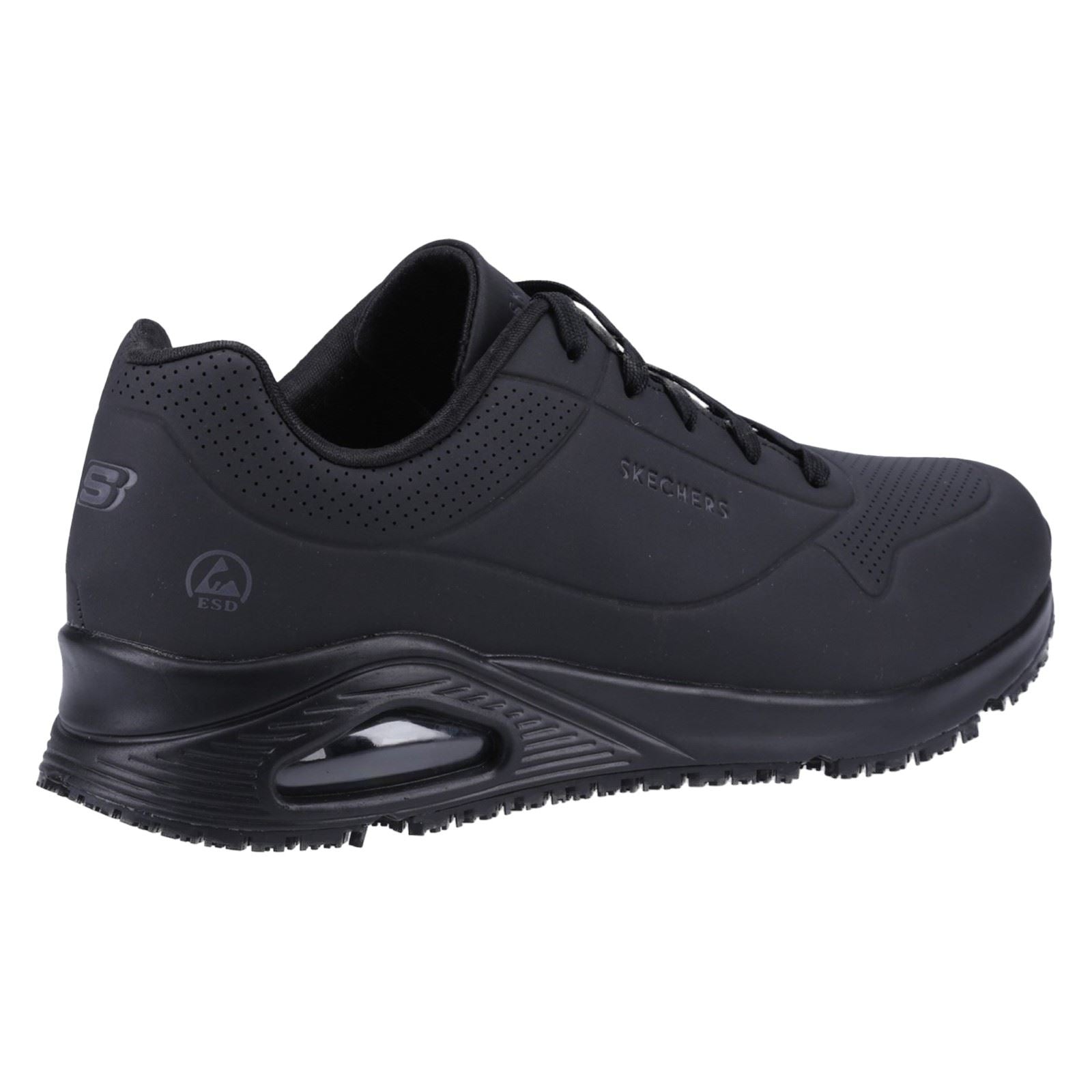 Skechers Workwear Work Relaxed Fit: Uno SR Sutal Herren Schwarze Sicherheitssneaker