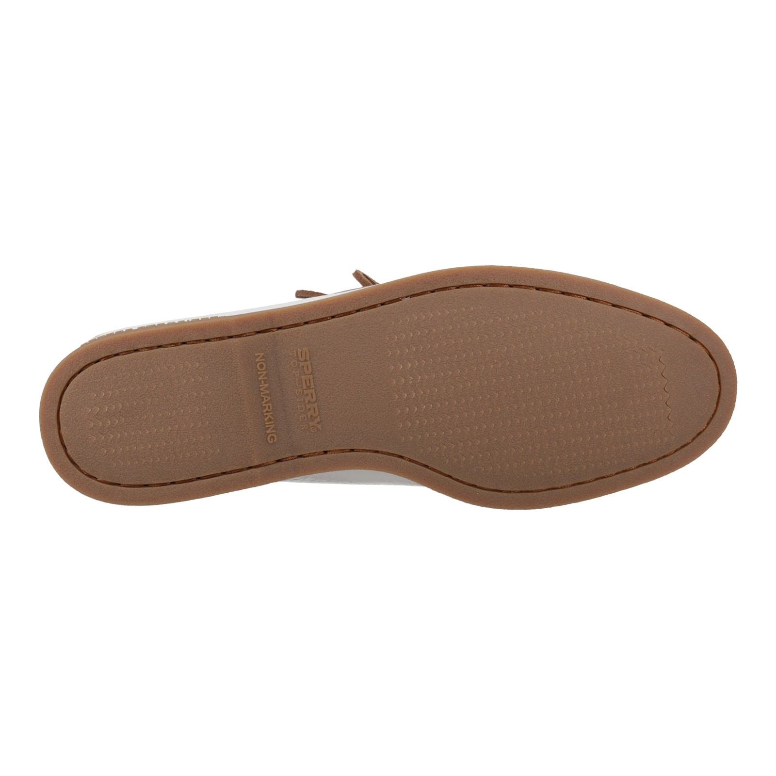 Sperry Authentic 2 Eye Herren Bootsschuhe Aus Leder In Weiß/Gummi
