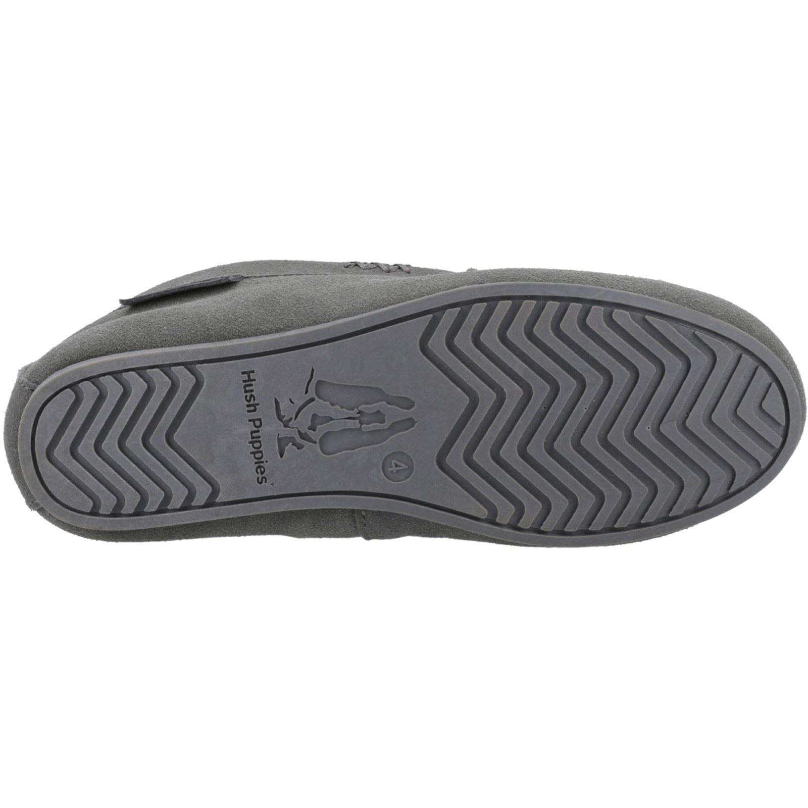 Hush Puppies Annie Mocassin Damen Hausschuhe aus Wildleder in Grau