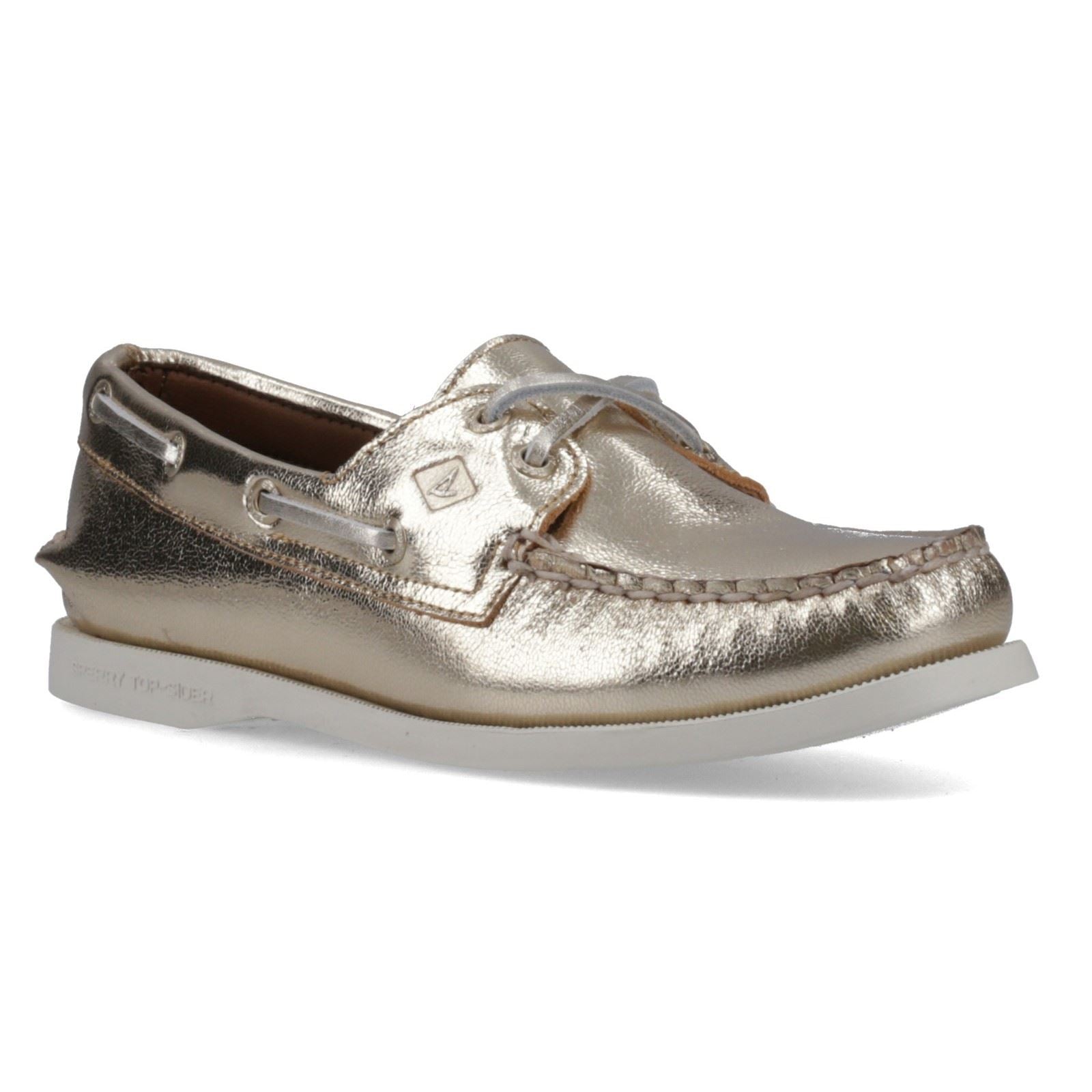 Sperry Authentic 2 Eye Damen Bootsschuhe Aus Leder In Gold
