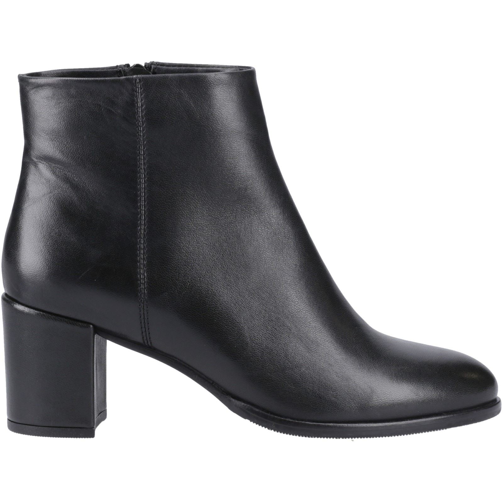 Hush Puppies Claridy Damen Stiefeletten aus schwarzem Leder mit Absatz