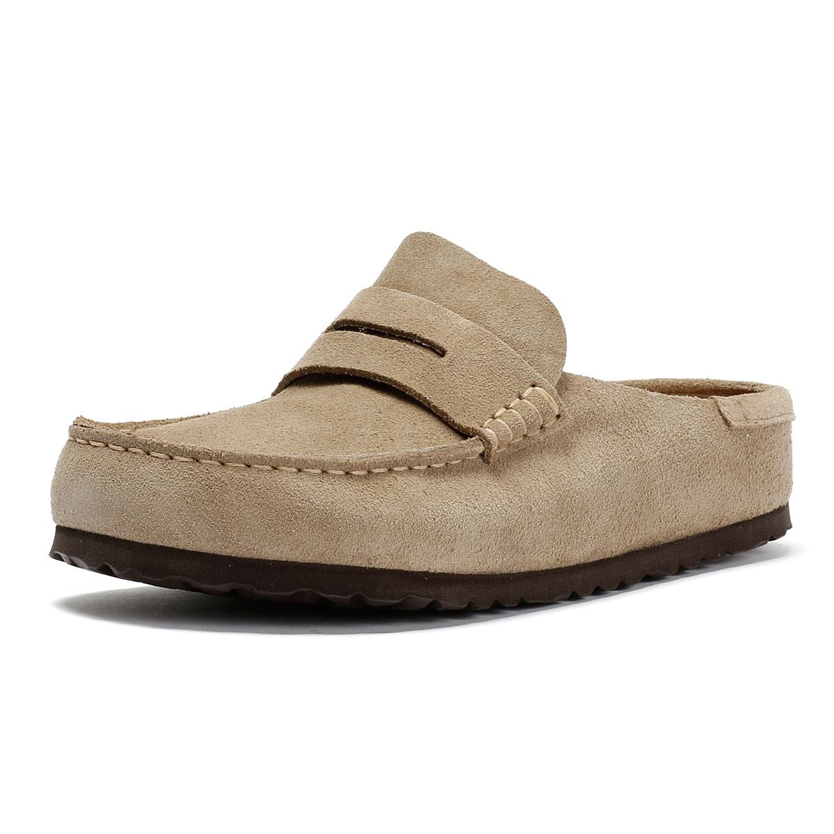 Birkenstock Naples Regular Wildleder Beige Clogs