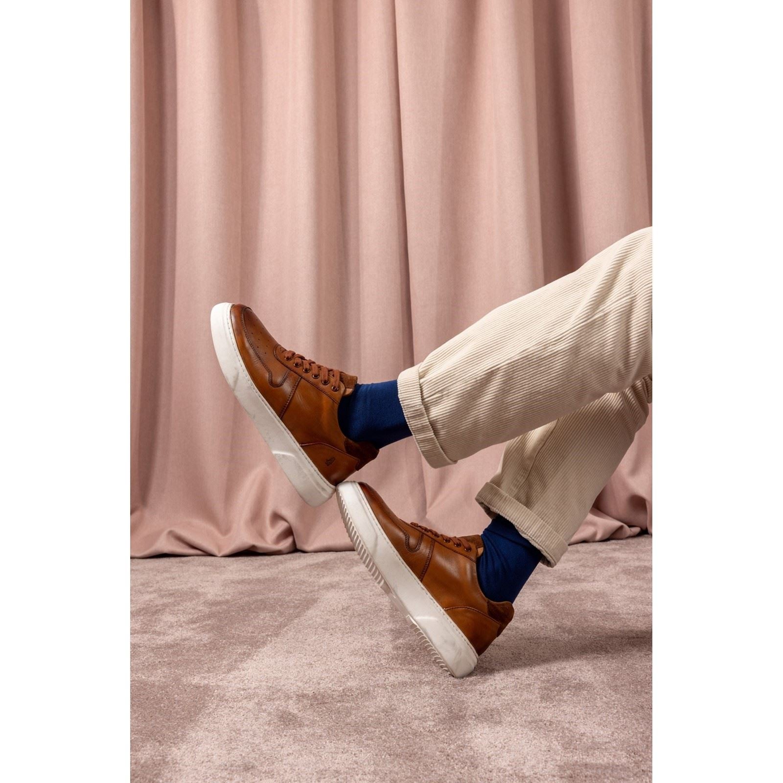 Hush Puppies Wyatt Herren Tan Ledersneaker