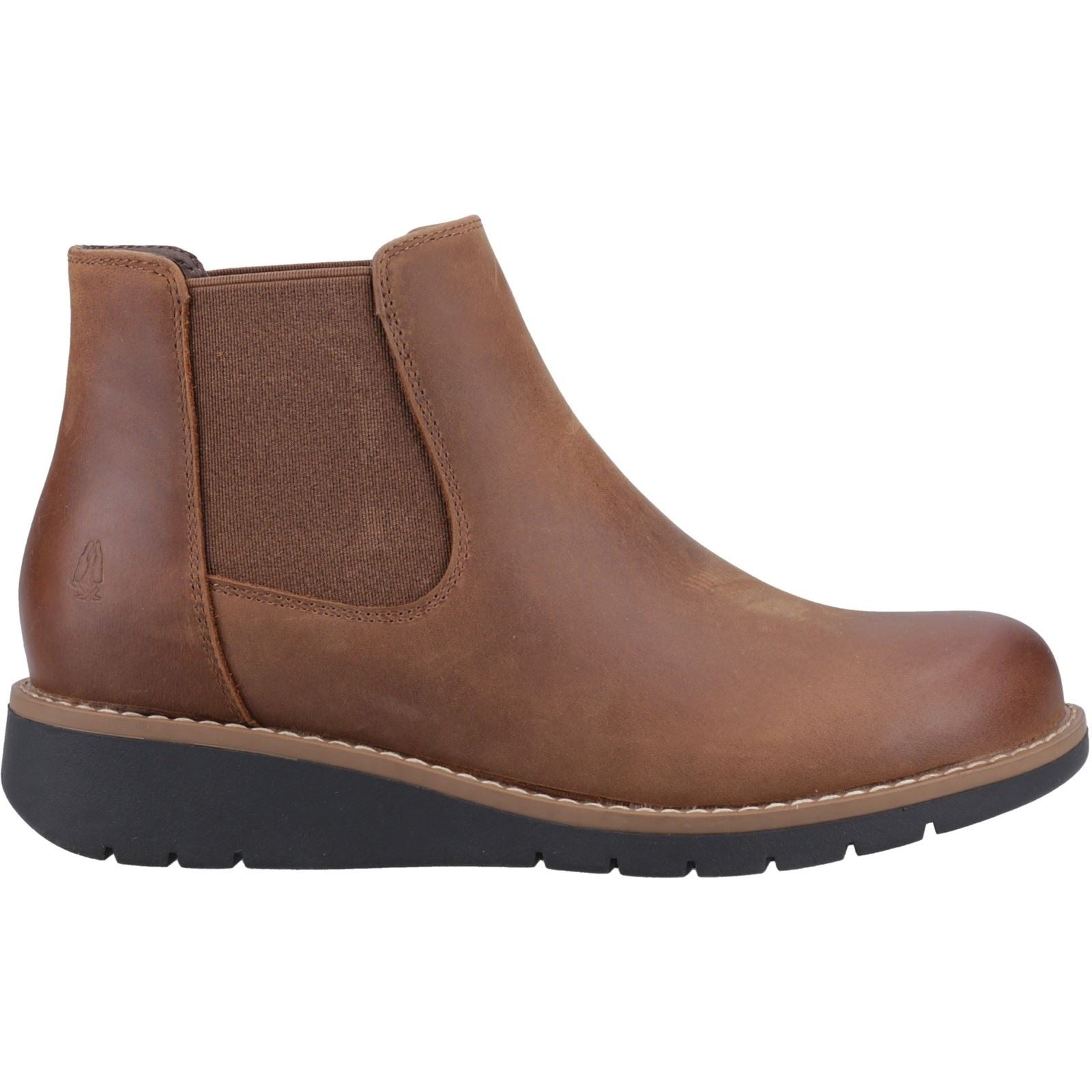 Hush Puppies Leonie Damen Chelsea Stiefel aus braunem Leder