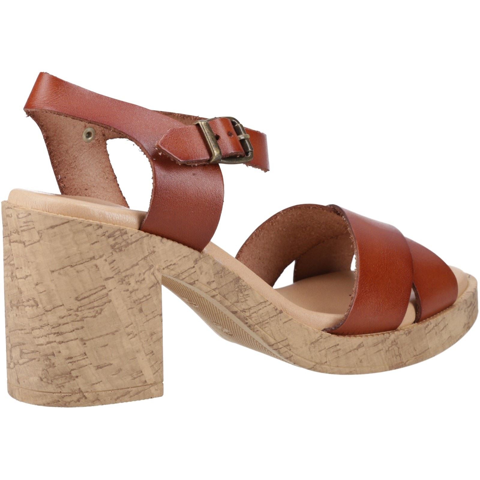 Hush Puppies Georgia Cork Damen Sandalen Aus Leder In Tan