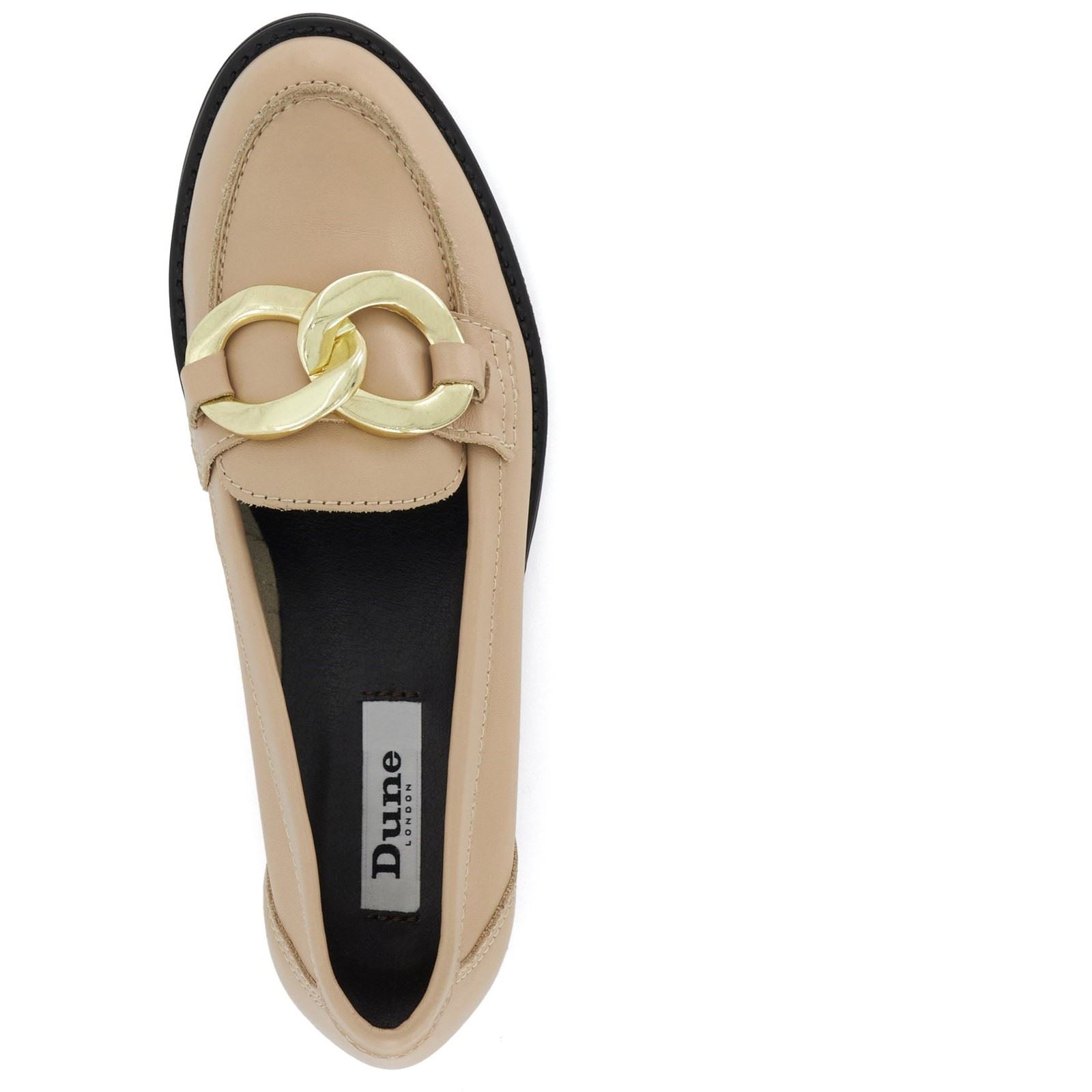 Dune Goddess Leder Damen Kamel Loafers