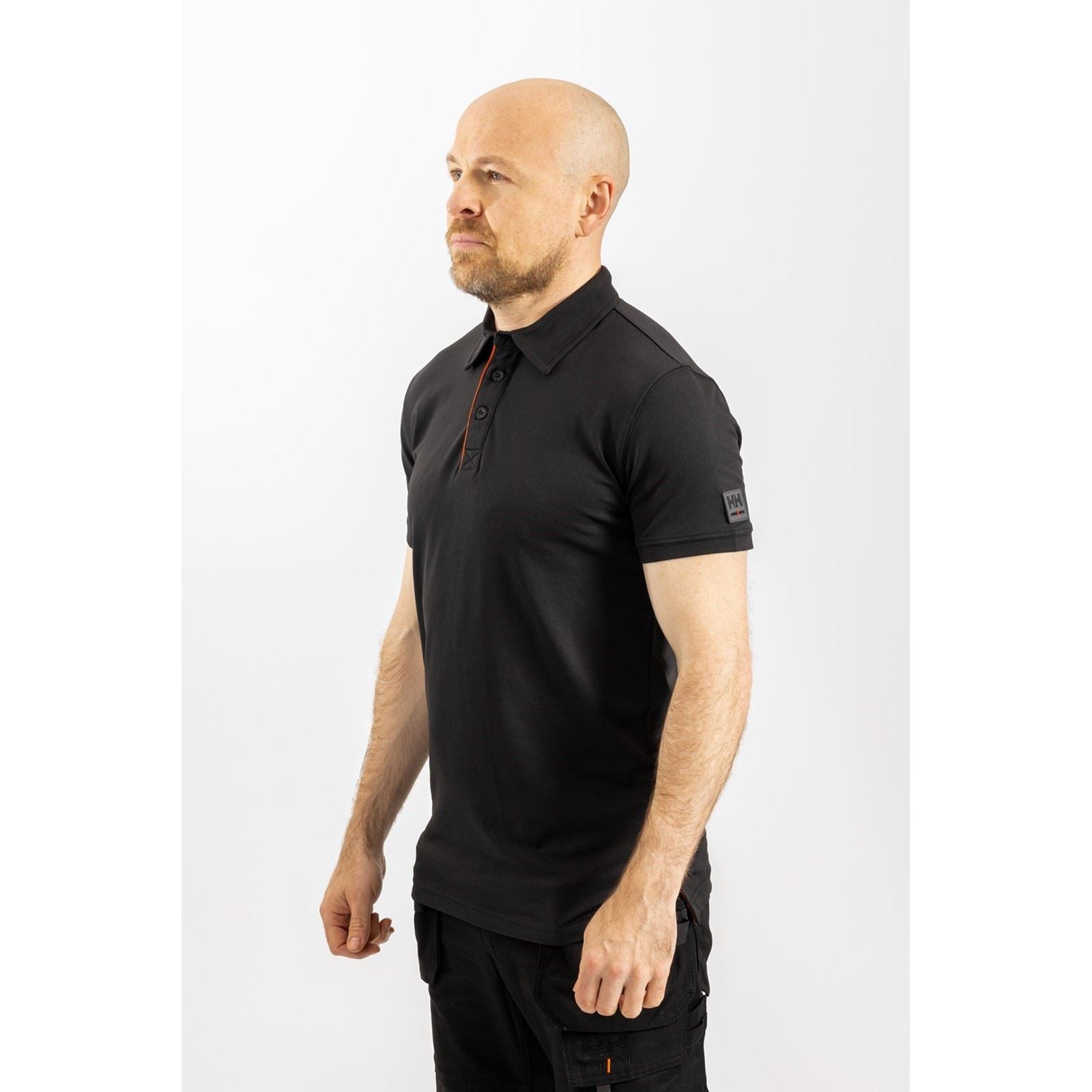 Helly Hansen Workwear Kensington Tech Herren Schwarze Farbes Polo-Shirt