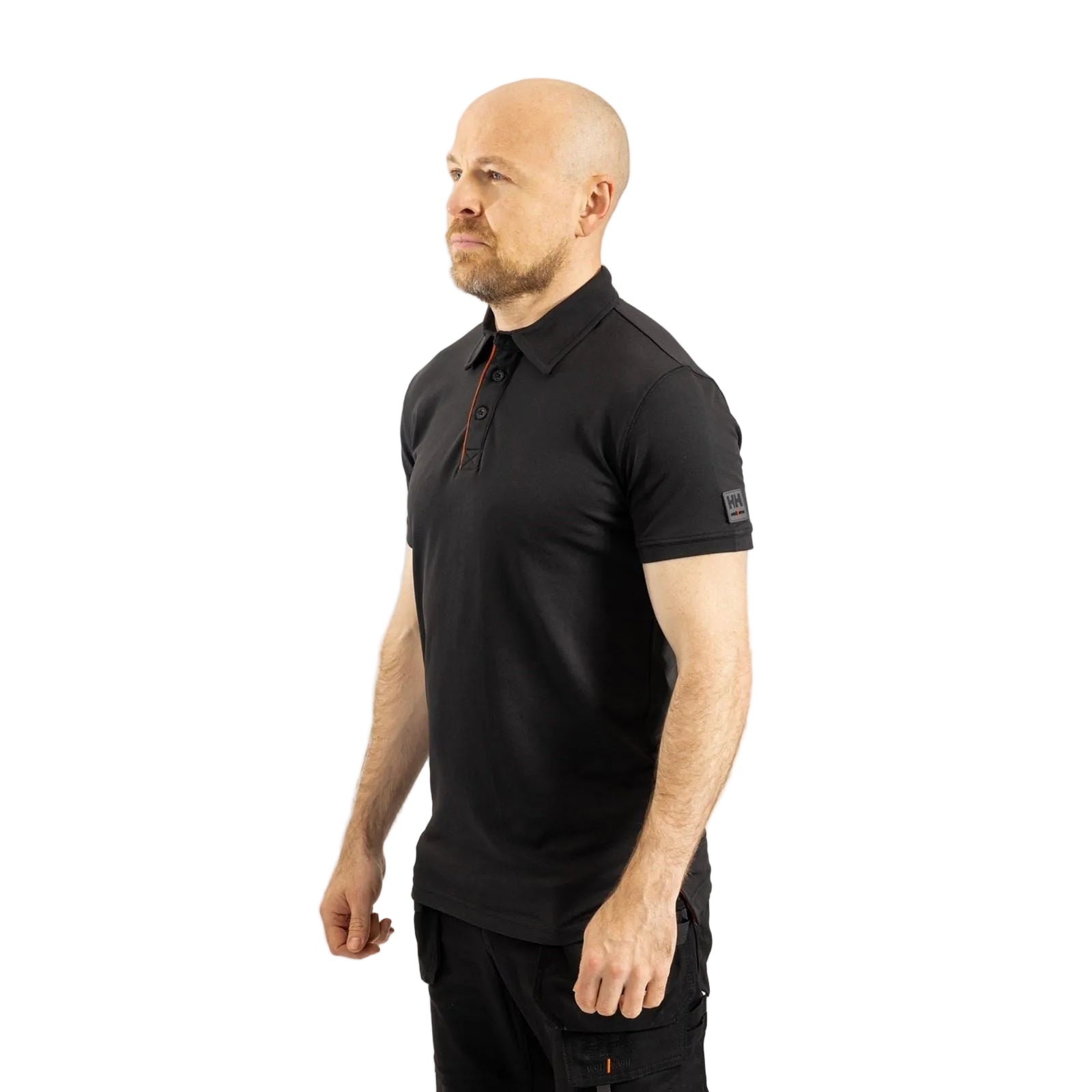 Helly Hansen Workwear Kensington Tech Herren Schwarze Farbes Polo-Shirt