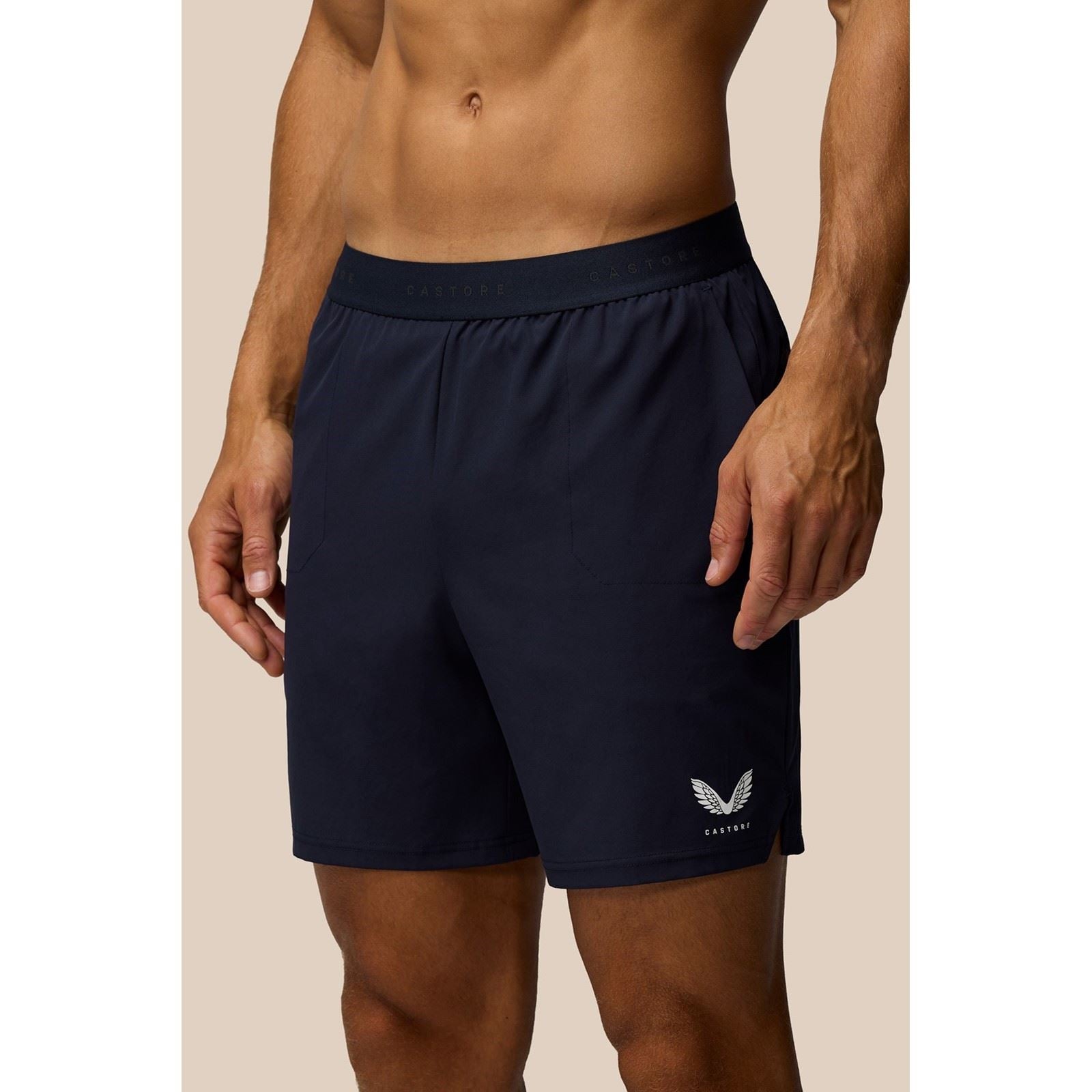 Castore Branded Elastic Shorts Polyester Herren Blau Activewear Shorts