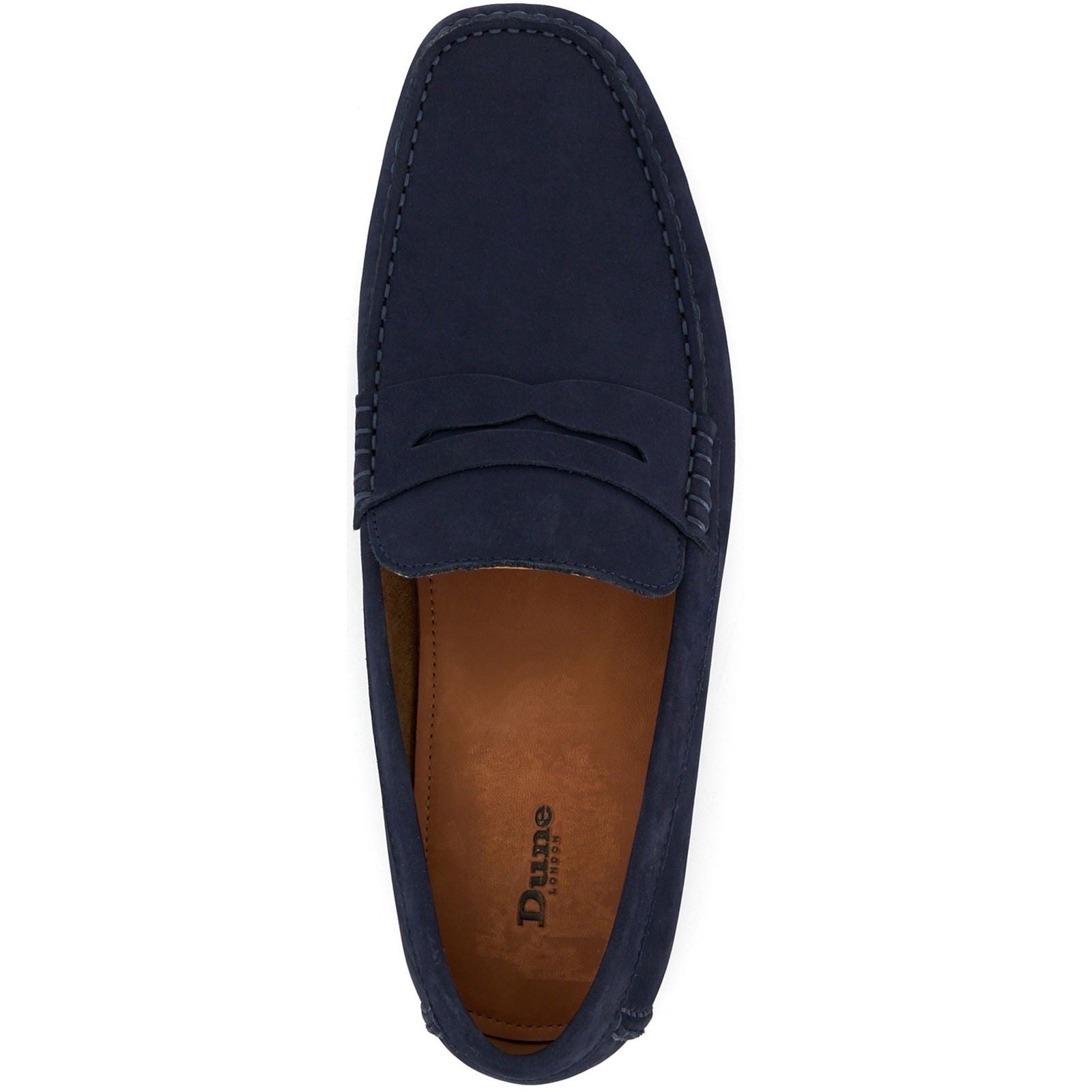 Dune Bradlay Herren Mokassins Aus Wildleder In Blau