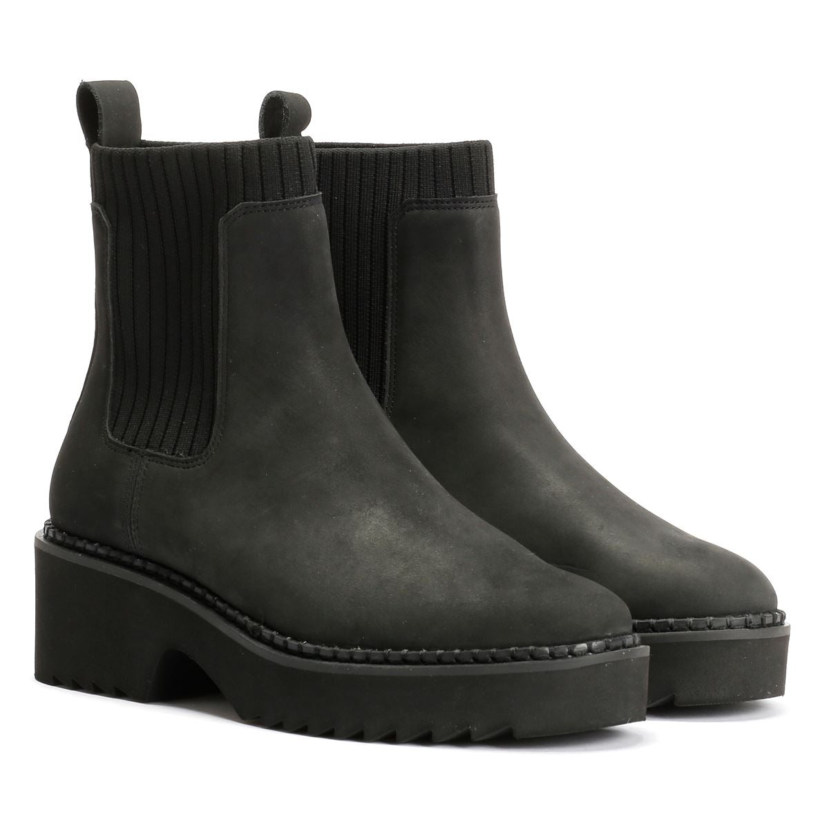 TOMS Millie Nubuck Damen Schwarze Stiefel