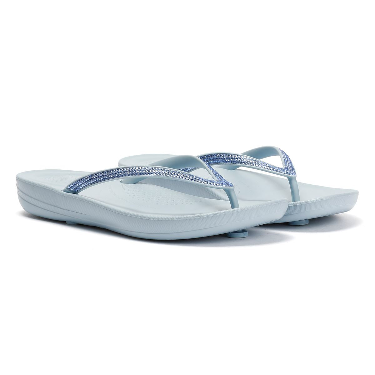 FitFlop Iqushion Sparkle Damen Blaue Flip-Flops