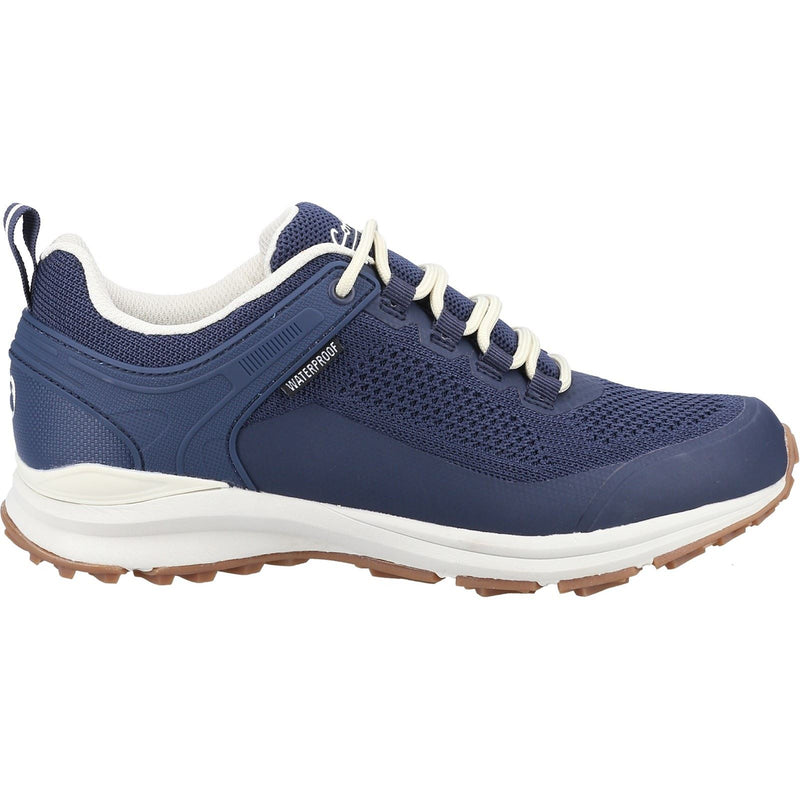 Cotswold Compton Recyceltes Kunststoff Synthetik Pu Damensneaker In Marineblau