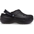 Crocs Classic Platform Lined Damen Clogs Aus Thermoplast In Schwarz