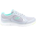 Skechers Flex Appeal 4.0 True Clarity Leder Damen Sneaker In Grau/Mehrfarbig