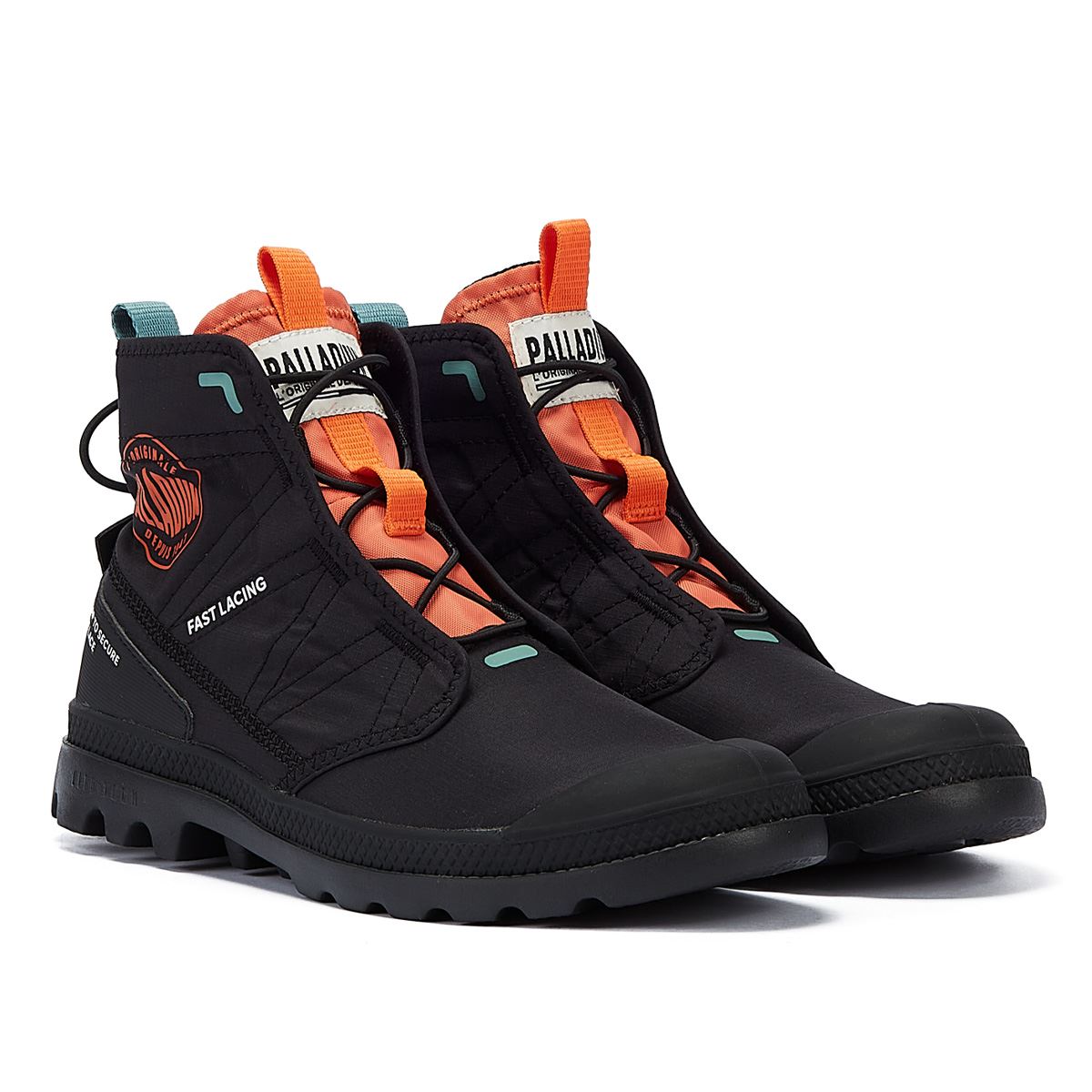 Palladium Pampa Travel Lite Herren-Schwarze Farbe Nylon-Stiefel