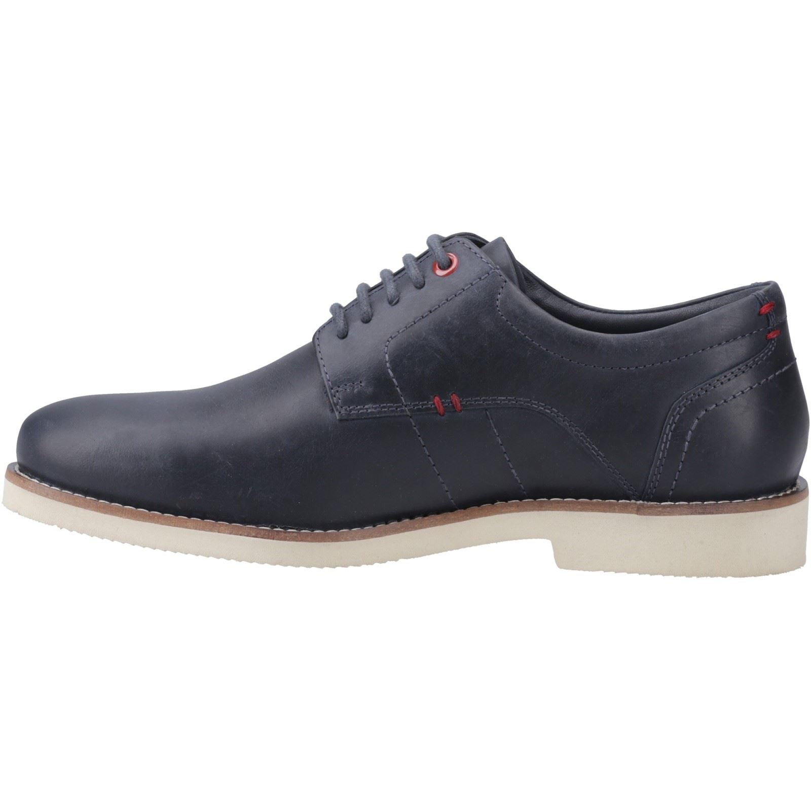Pod Hampton Leder Herren Marineblaue Schnürschuhe