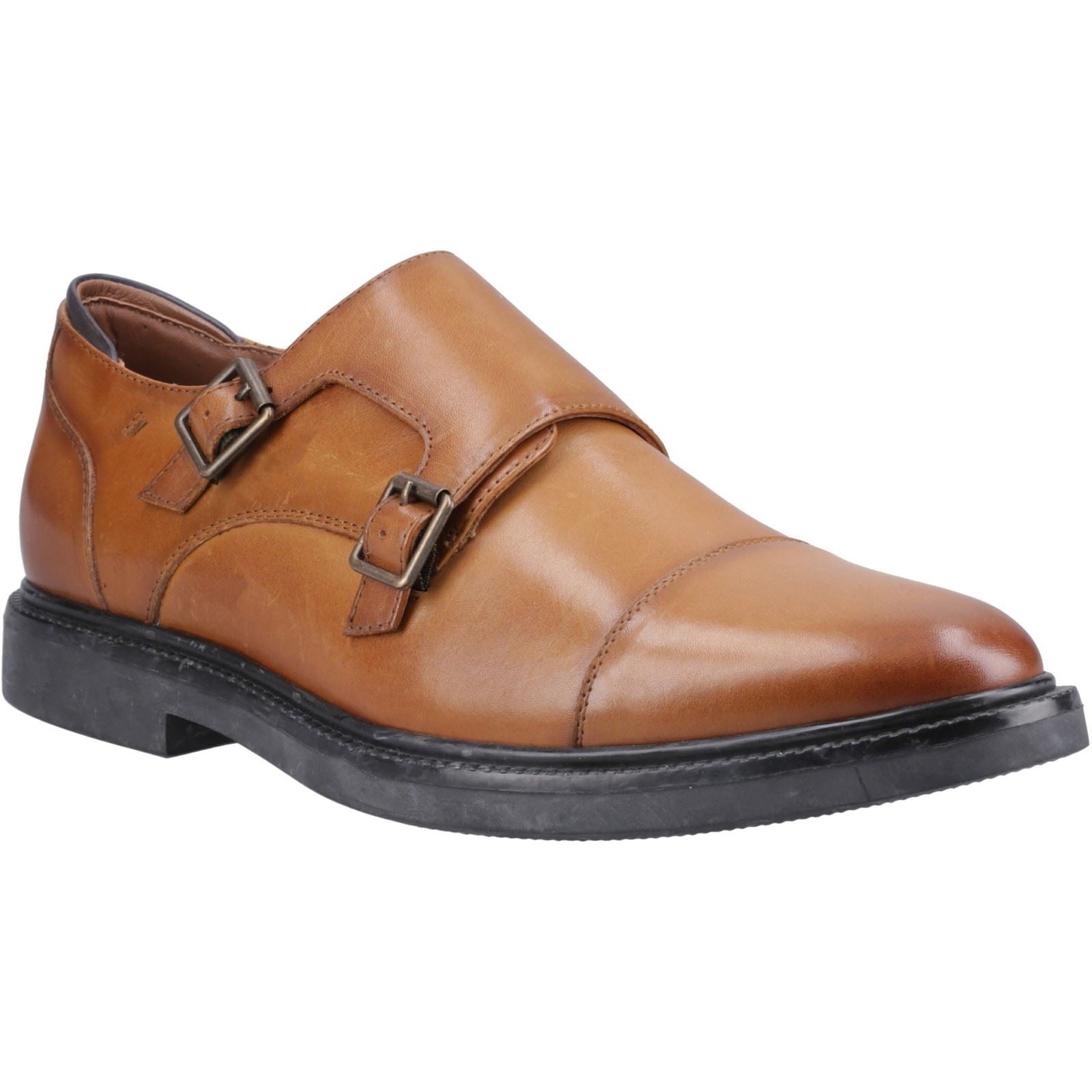 Hush Puppies Kane Lederschuhe Für Herren In Tan Mit Doppeltem Monk Riemen