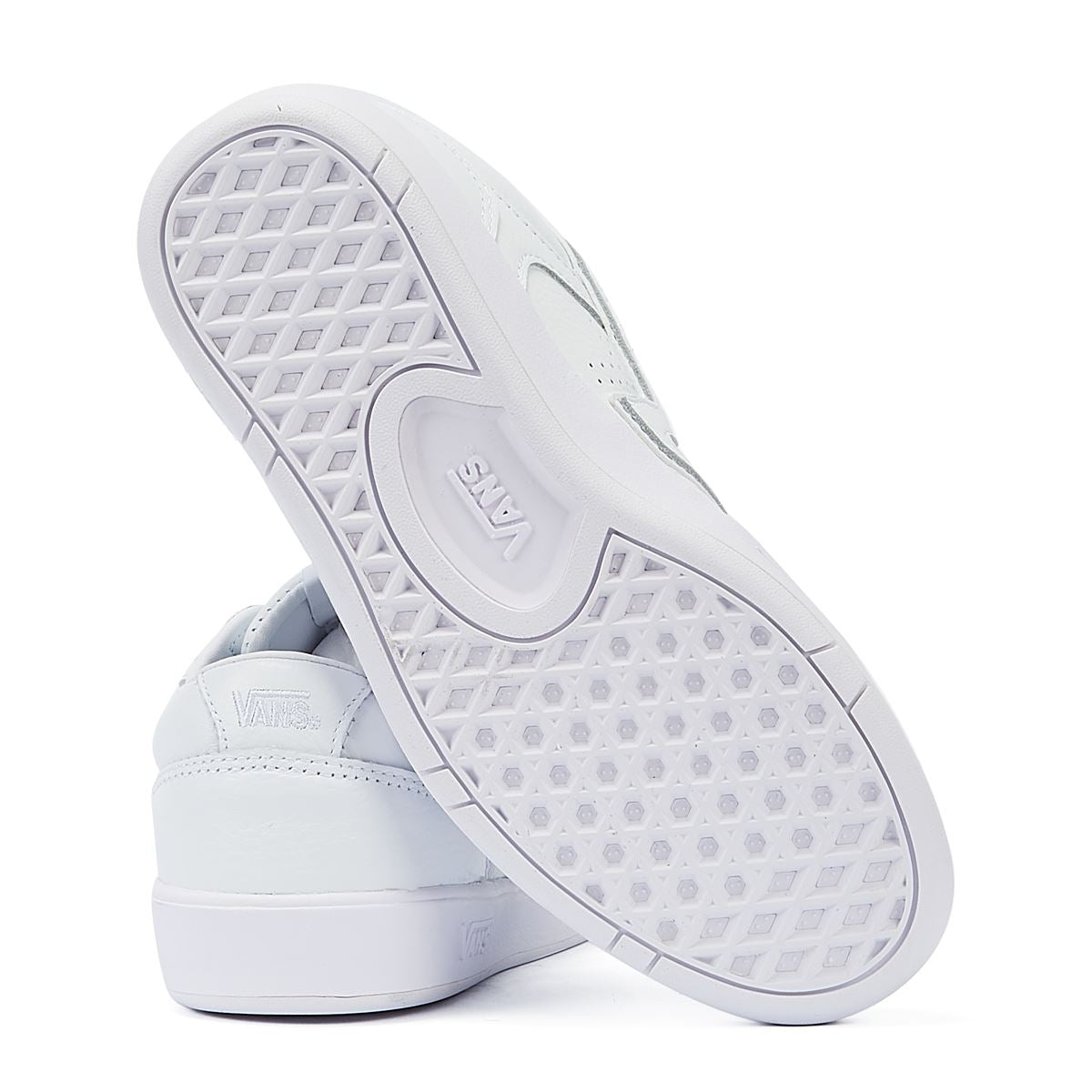 Vans Lowland ComfyCush Echte Weiße Ledersneakers