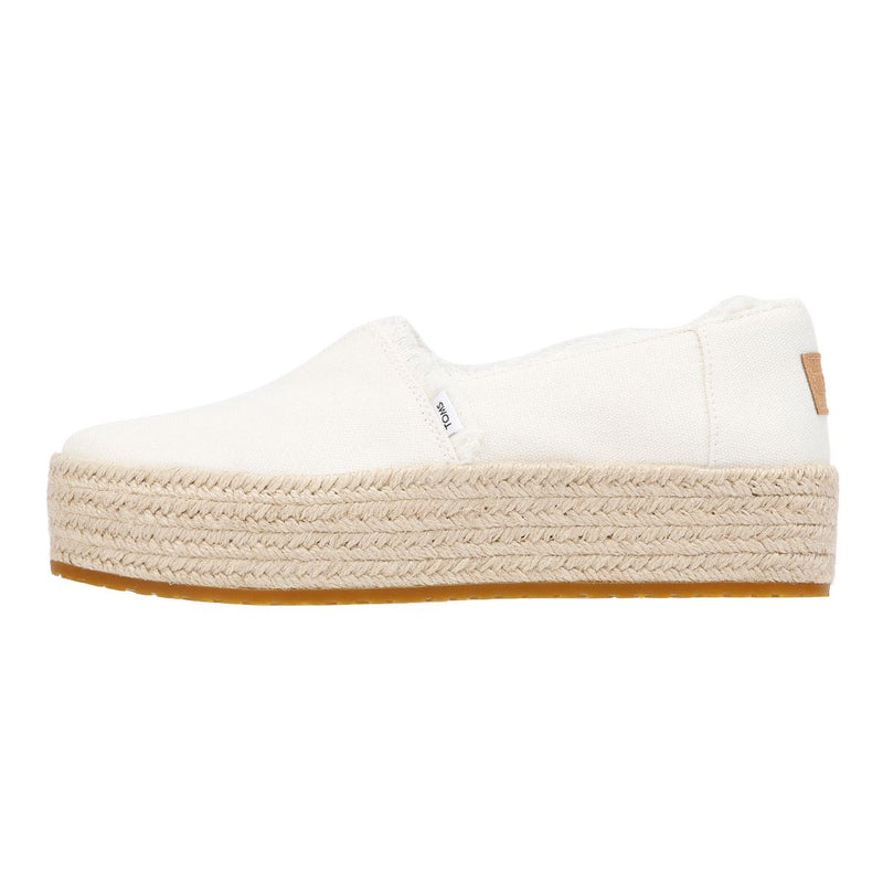 TOMS Valencia Canvas Damen Espadrilles In Weiß