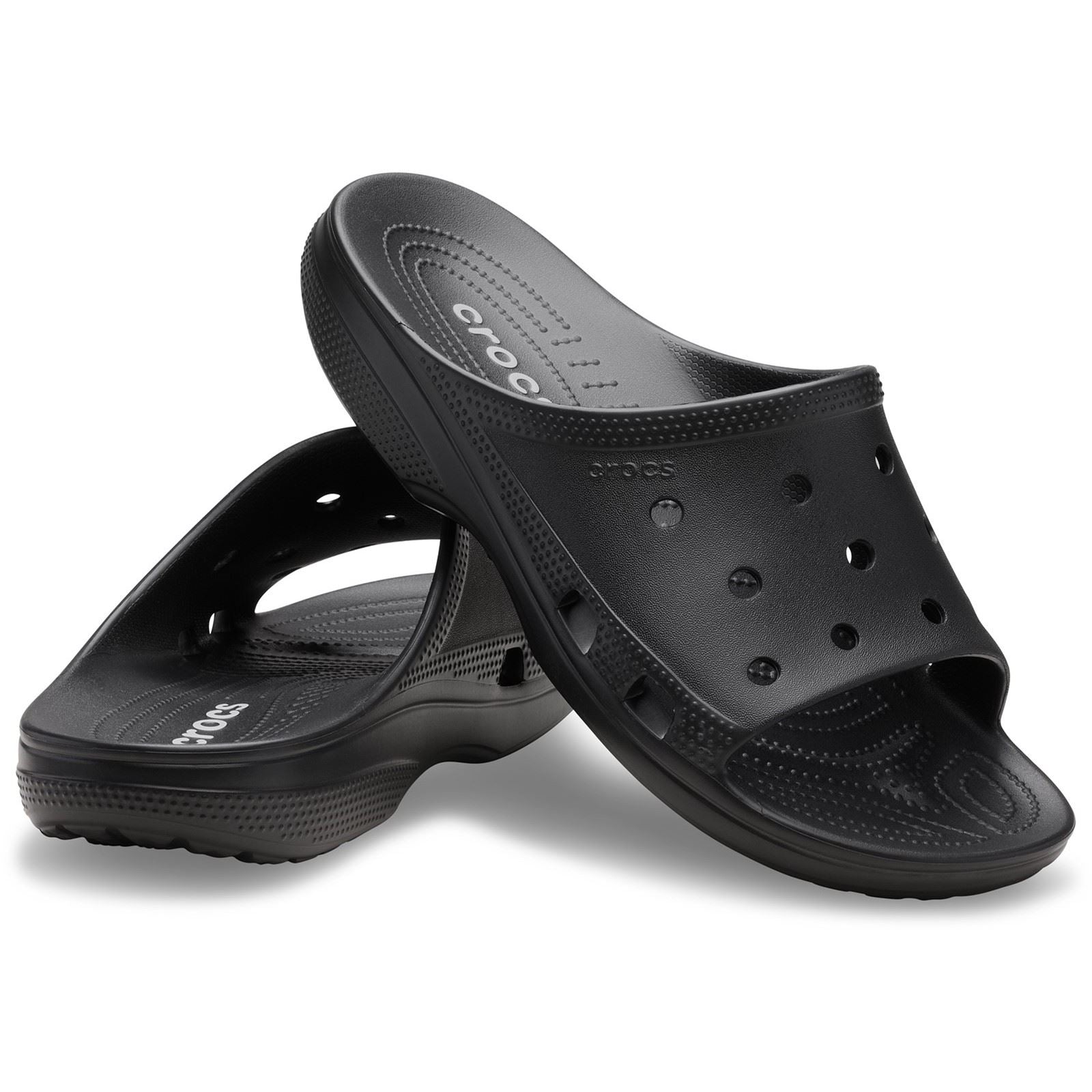 Crocs Saturday Eva Damen Schwarze Pantoletten