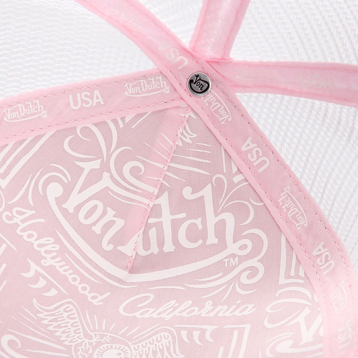 Von Dutch Velvet Trucker Baumwollene Rosa Kappen