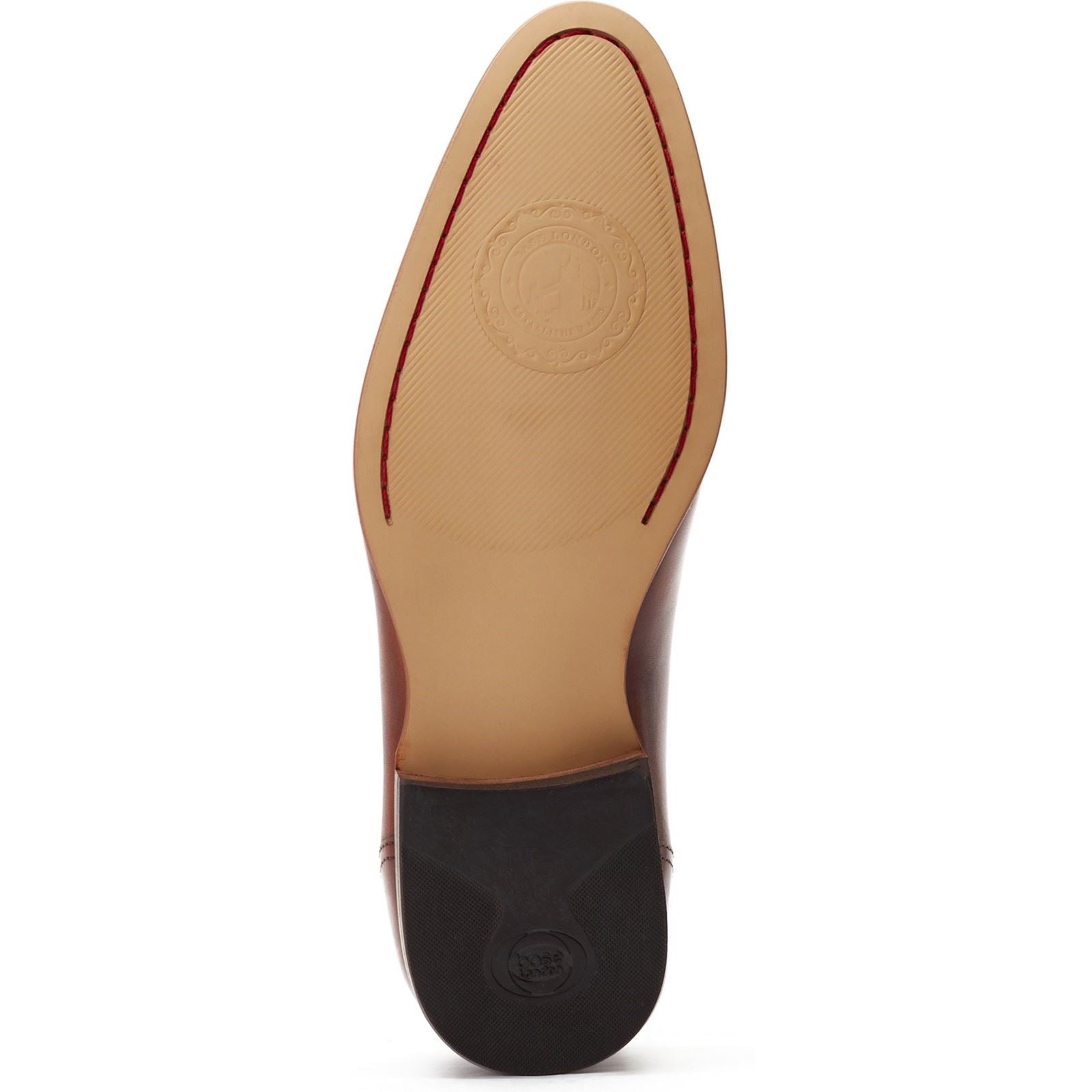 Base London Gambino Lace Up Leder Herren Schuhe In Verbranntem Tan Mit Schnürung