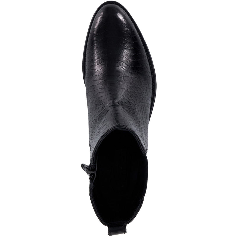 Dune Pouring Leder Damen Schwarze Stiefel