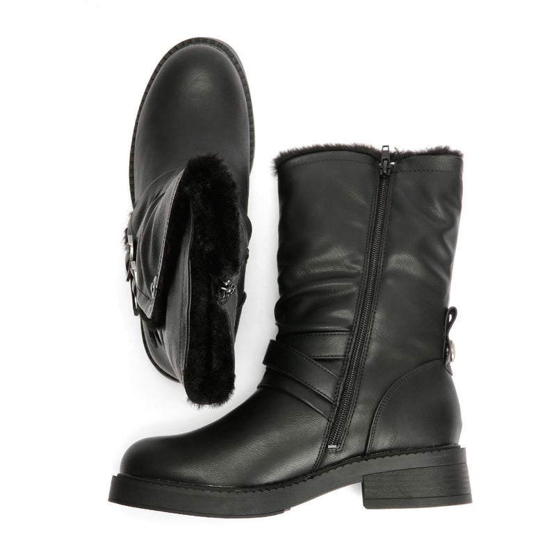 Blowfish Malibu Voyage Cozy Damen Schwarze Stiefel