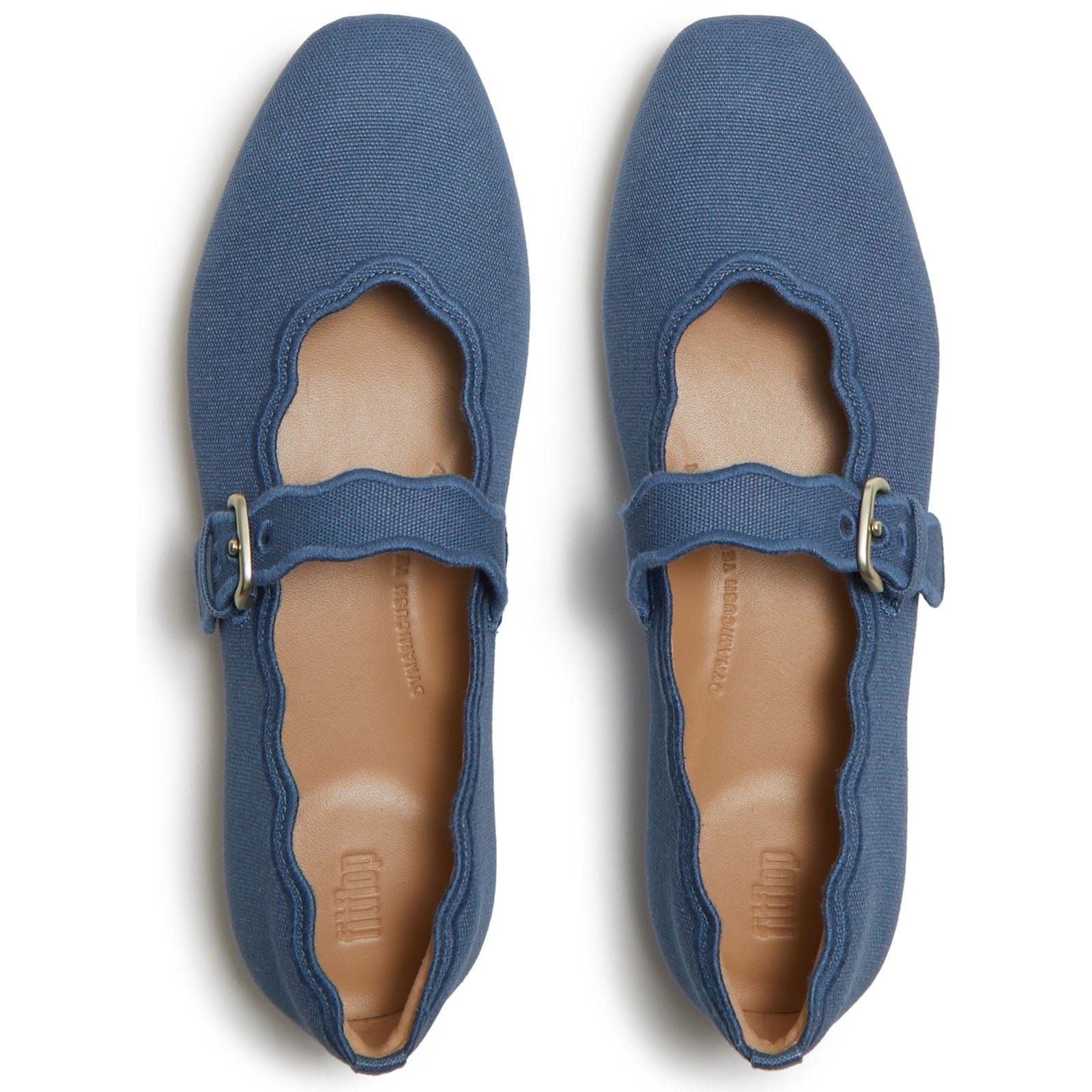 Fitflop Delicato Wave-Edge Polyester Damen Schuhe In Kosmischem Blau