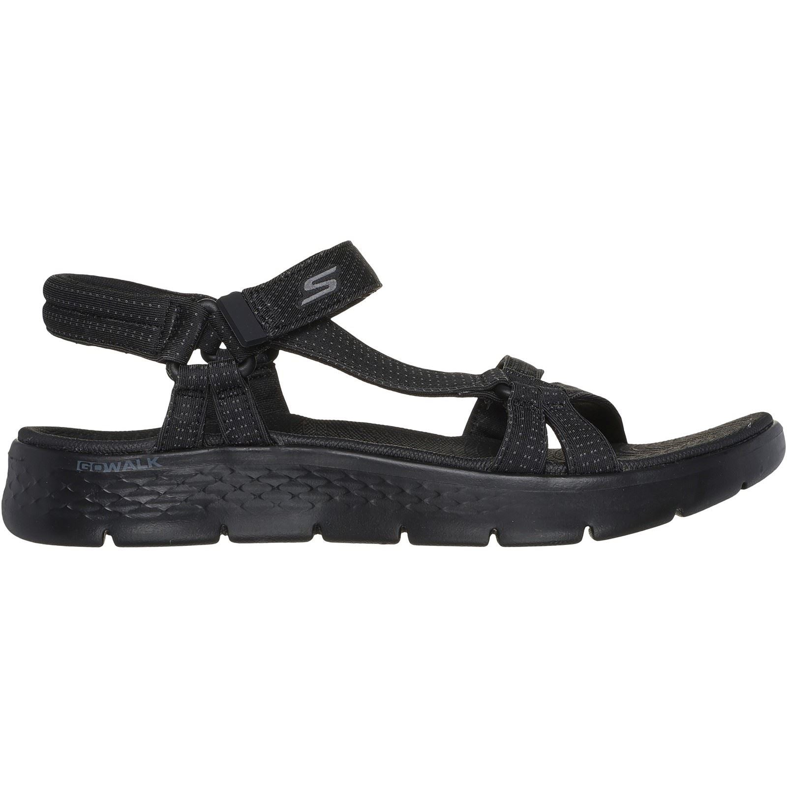 Skechers GO WALK Flex Sublime Polyester Damen Sandalen In Schwarz