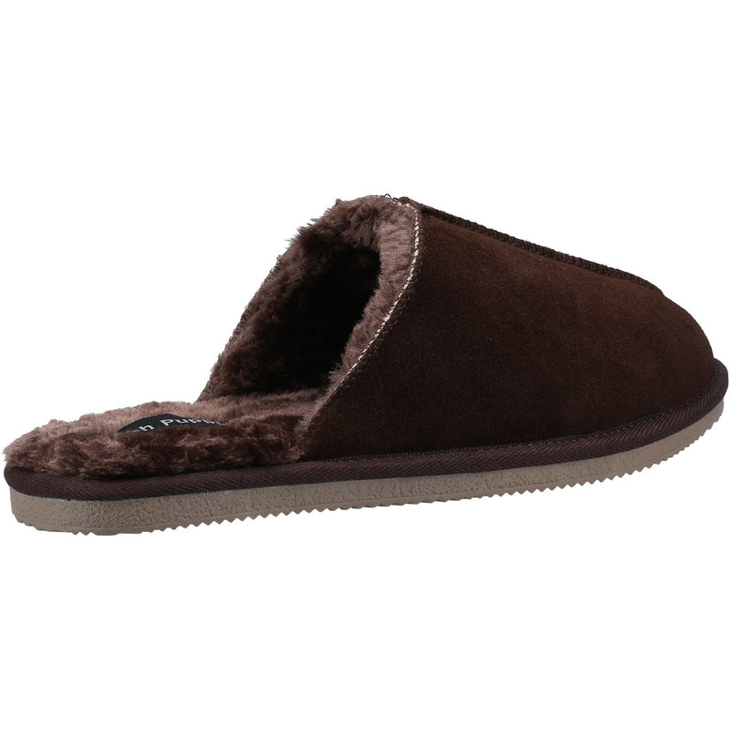 Hush Puppies Coady Wildleder Herren Hausschuhe In Braun