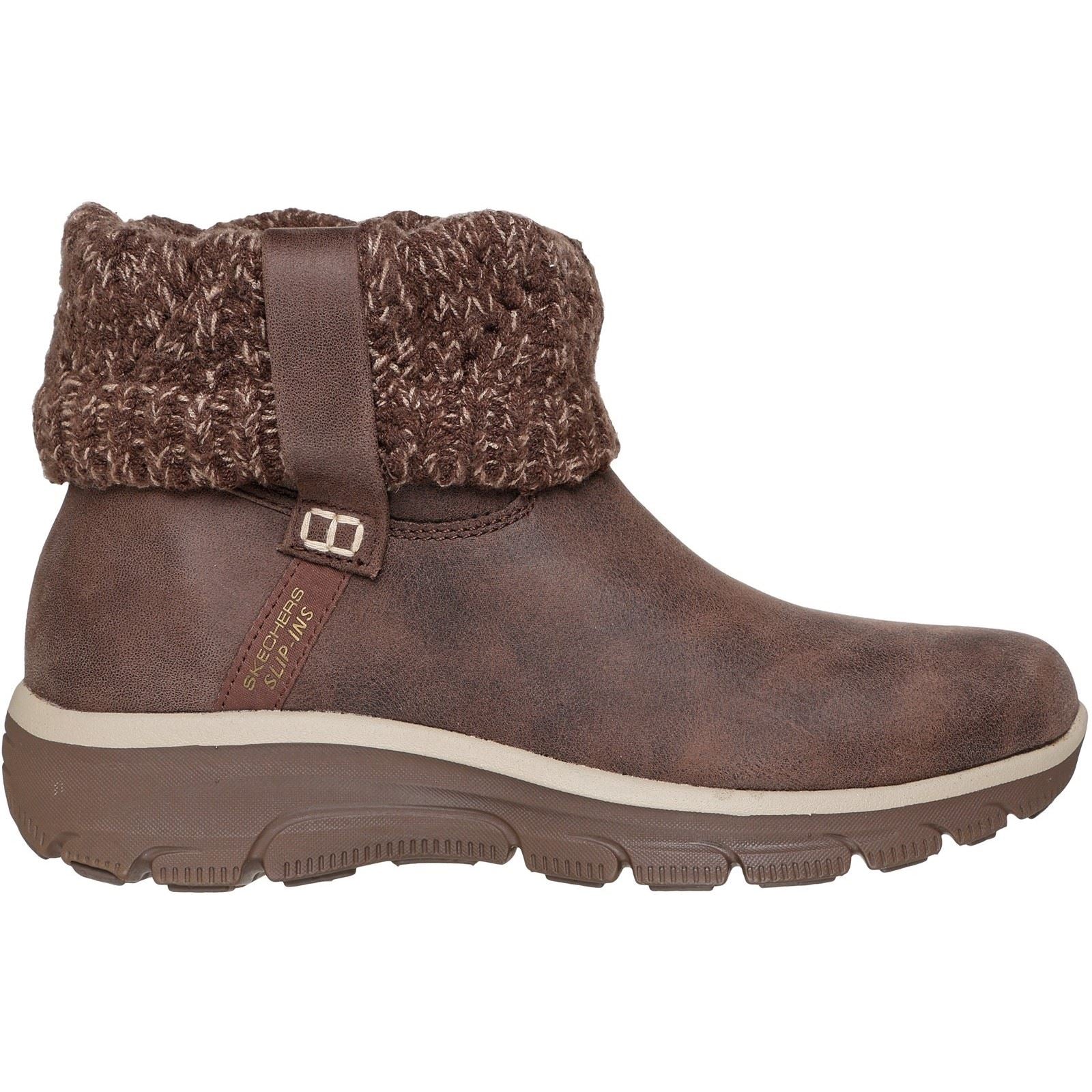 Skechers Easy Going Cozy Weather 2 Textile Damen Schokoladenfarben Winter Stiefeletten
