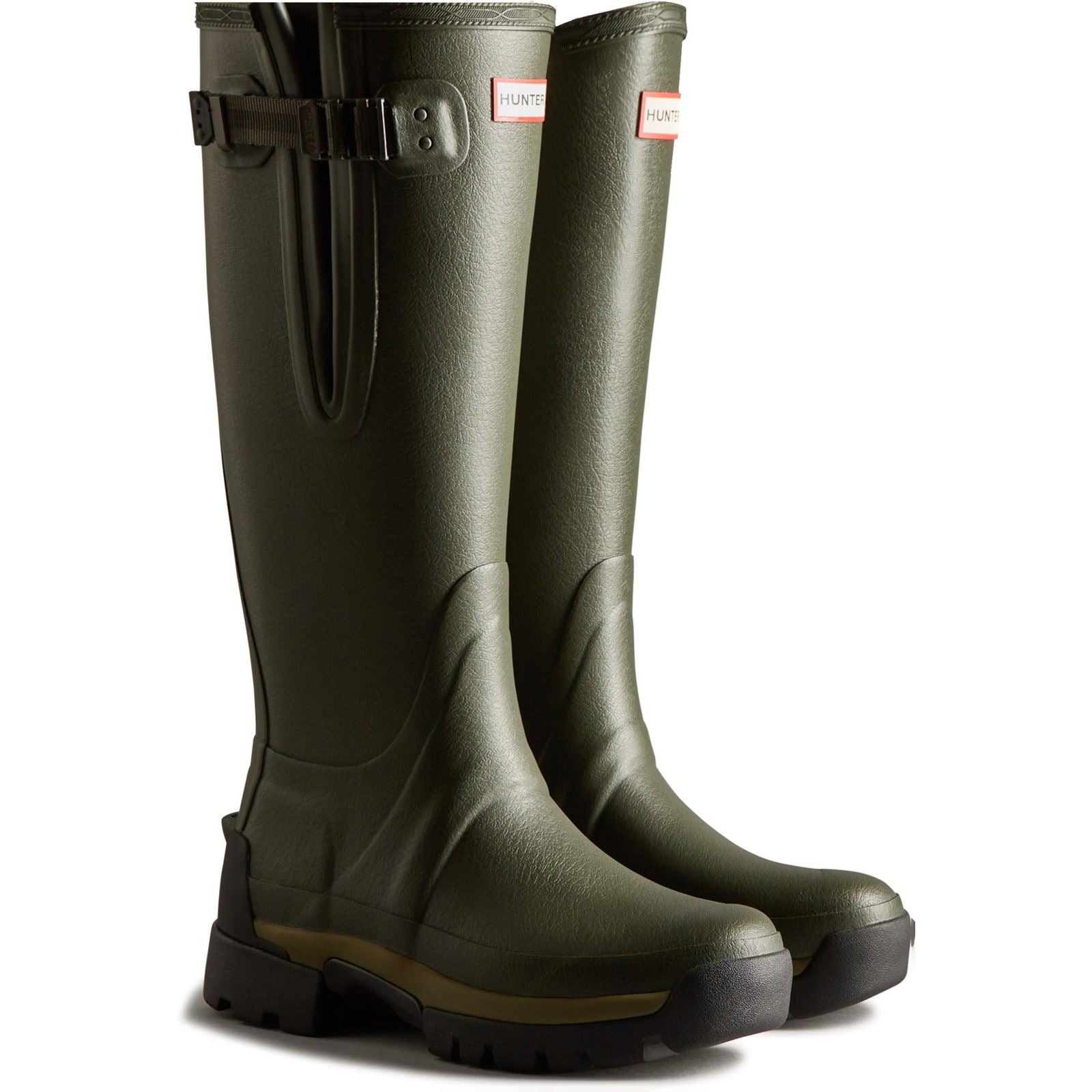 Hunter Balmoral Adjustable Dunkelolive Gummistiefel Für Damen