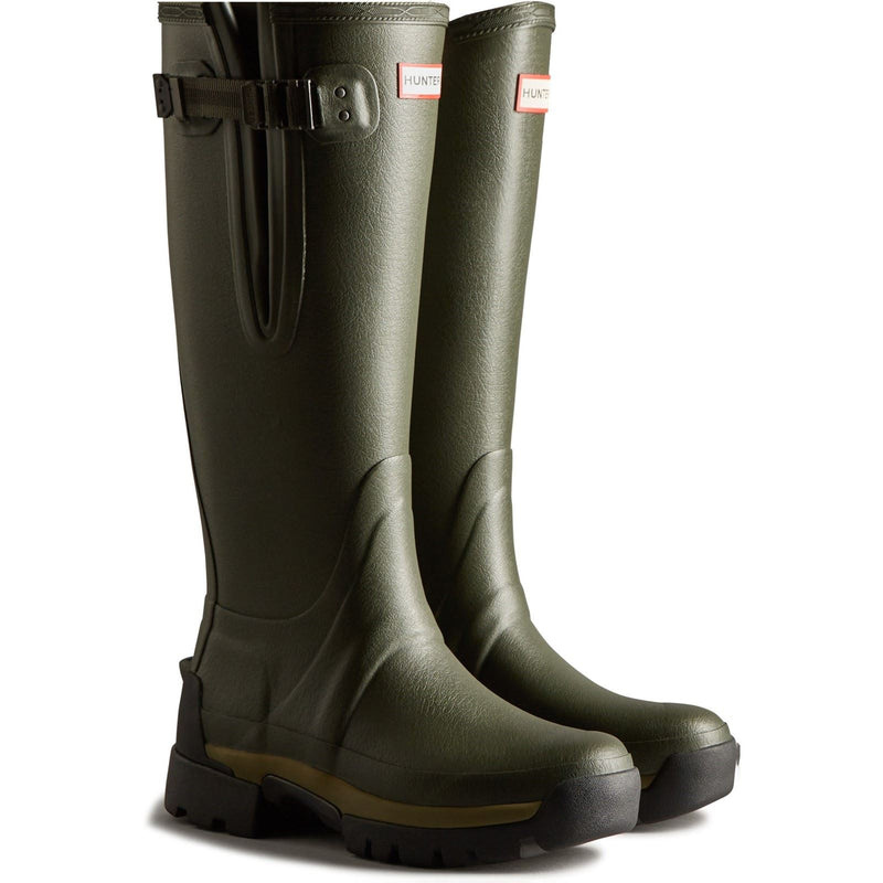 Hunter Balmoral Adjustable Dunkelolive Gummistiefel Für Damen