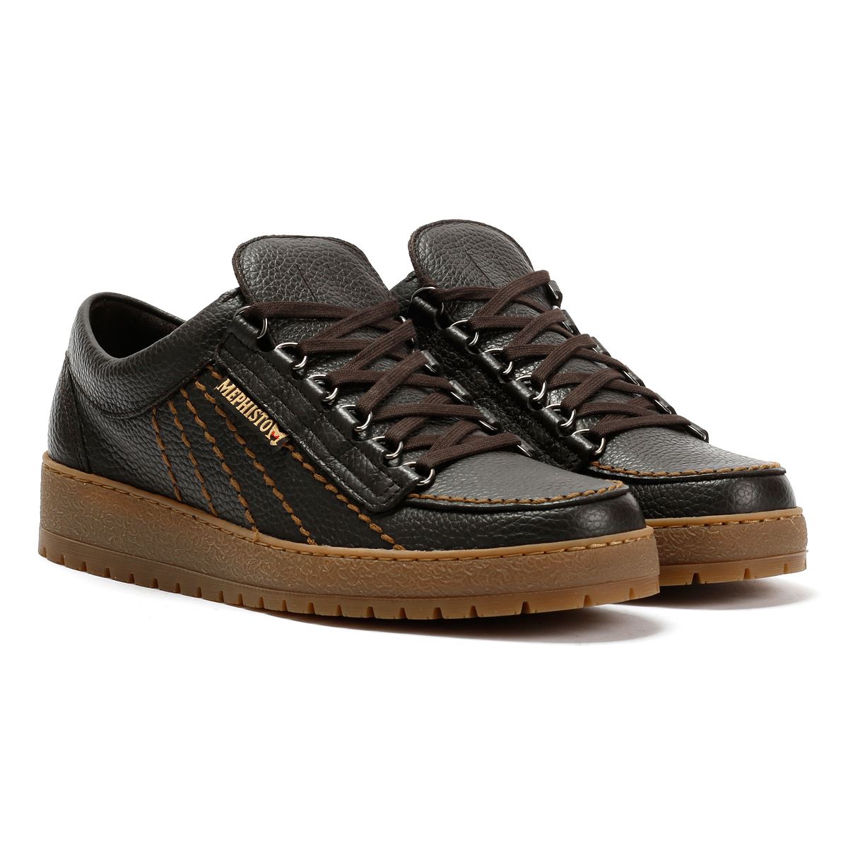 Mephisto Rainbow Oregon 1351 Herren Leder Braune Schnürschuhe