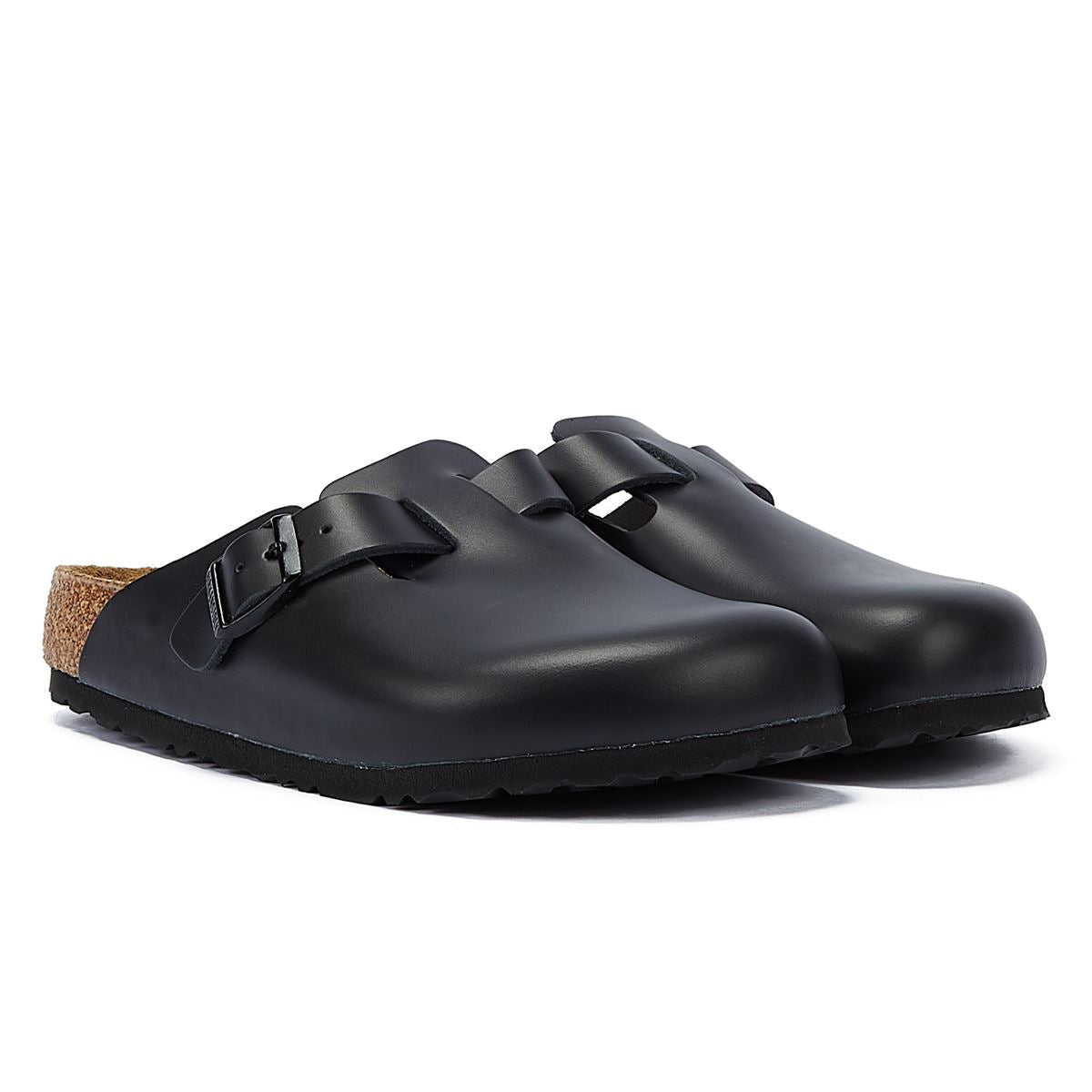 Birkenstock Boston Naturleder Schwarze Clogs