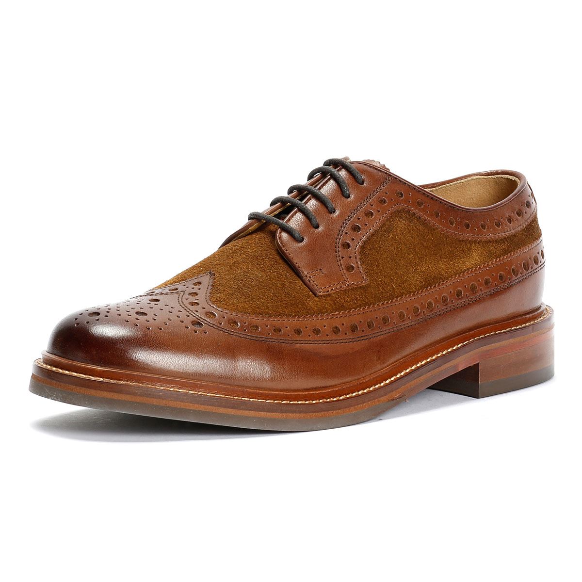 Chapman & Moore Longwing Brogue Herren Leder Braune Schnürschuhe