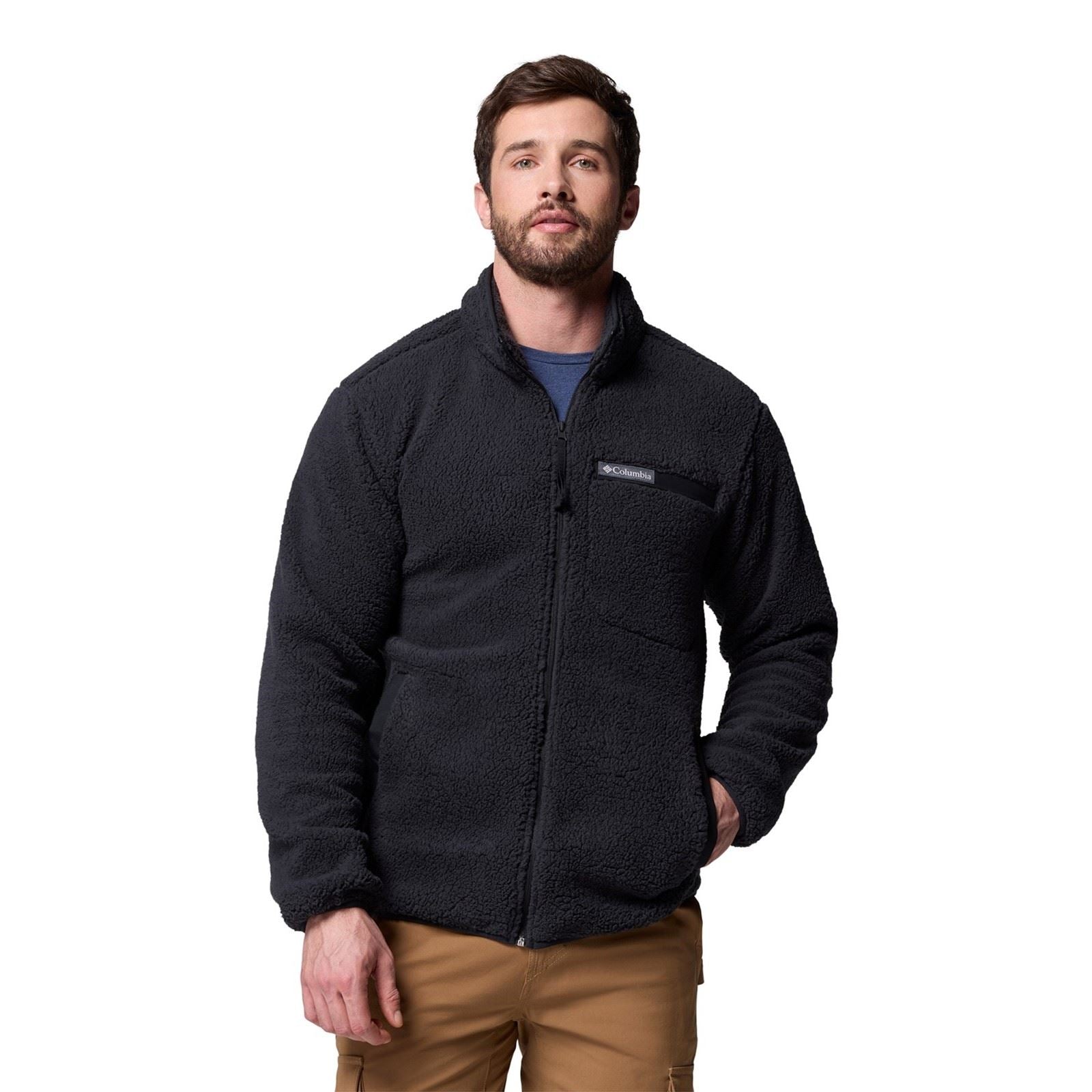 Columbia Rugged Ridge High Pile Full Zip Herren Schwarze Farbe Fleecejacke