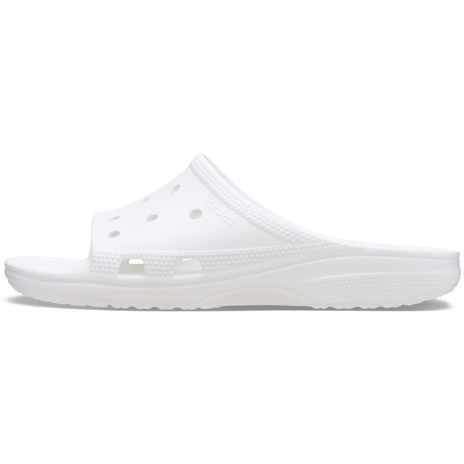 Crocs Classic Slide Thermoplastische Damenweiße Pantoletten