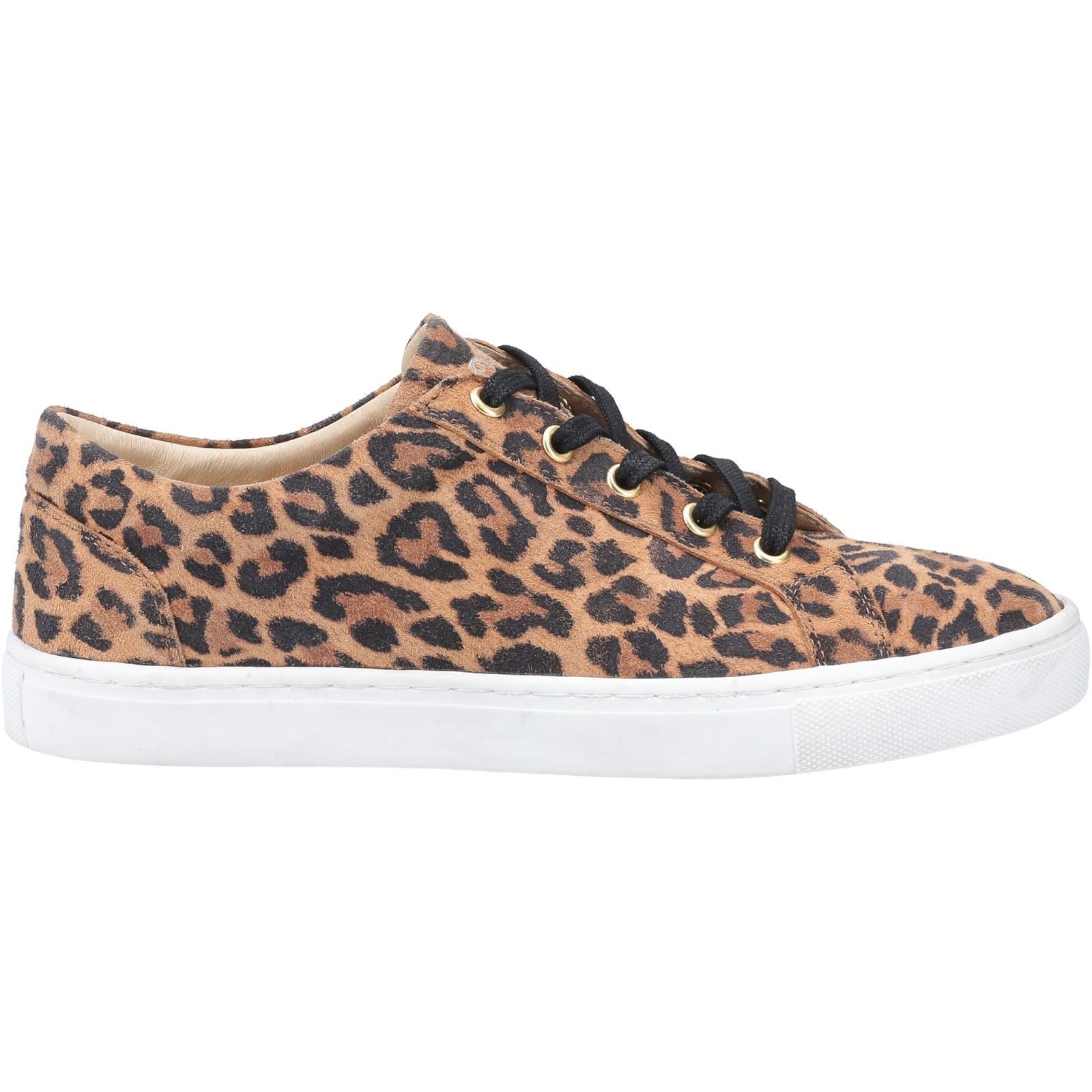 Hush Puppies Tessa Wildleder Damen Leoparden-Sneakers