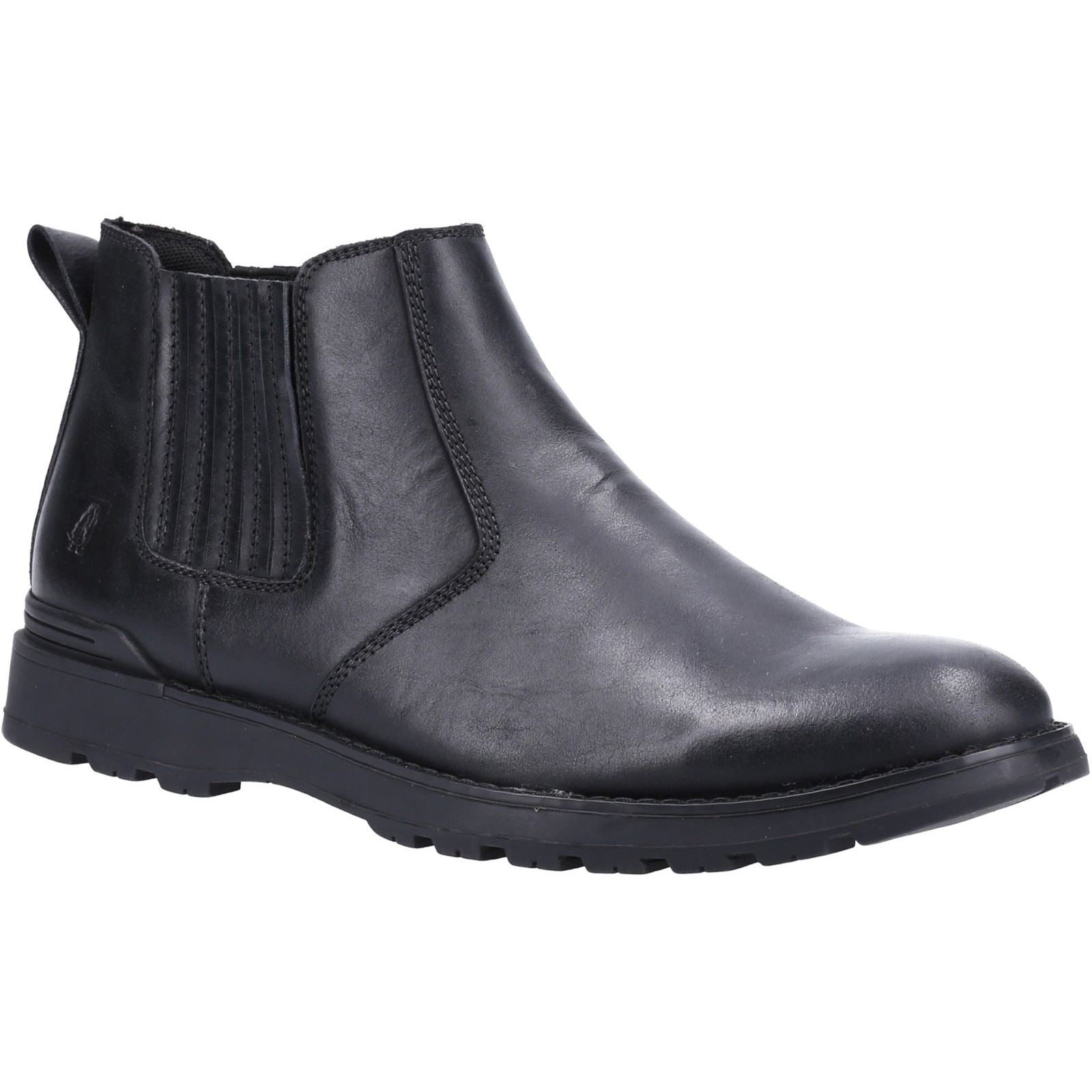 Hush Puppies Gary Kunstleder Herrenschwarzstiefel