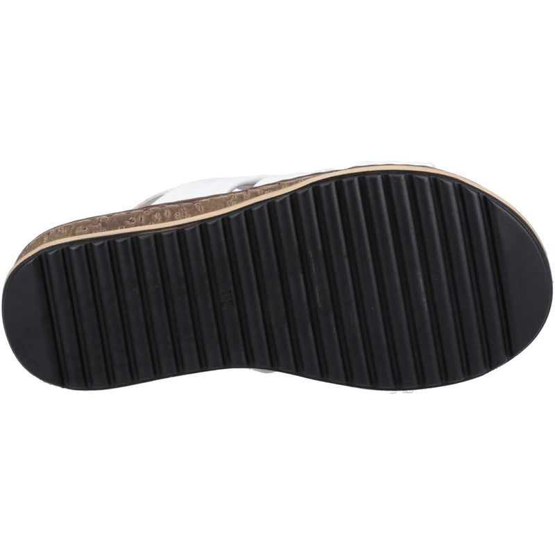 Hush Puppies Eden Wide Fit Damen Sandalen Aus Weißem Leder