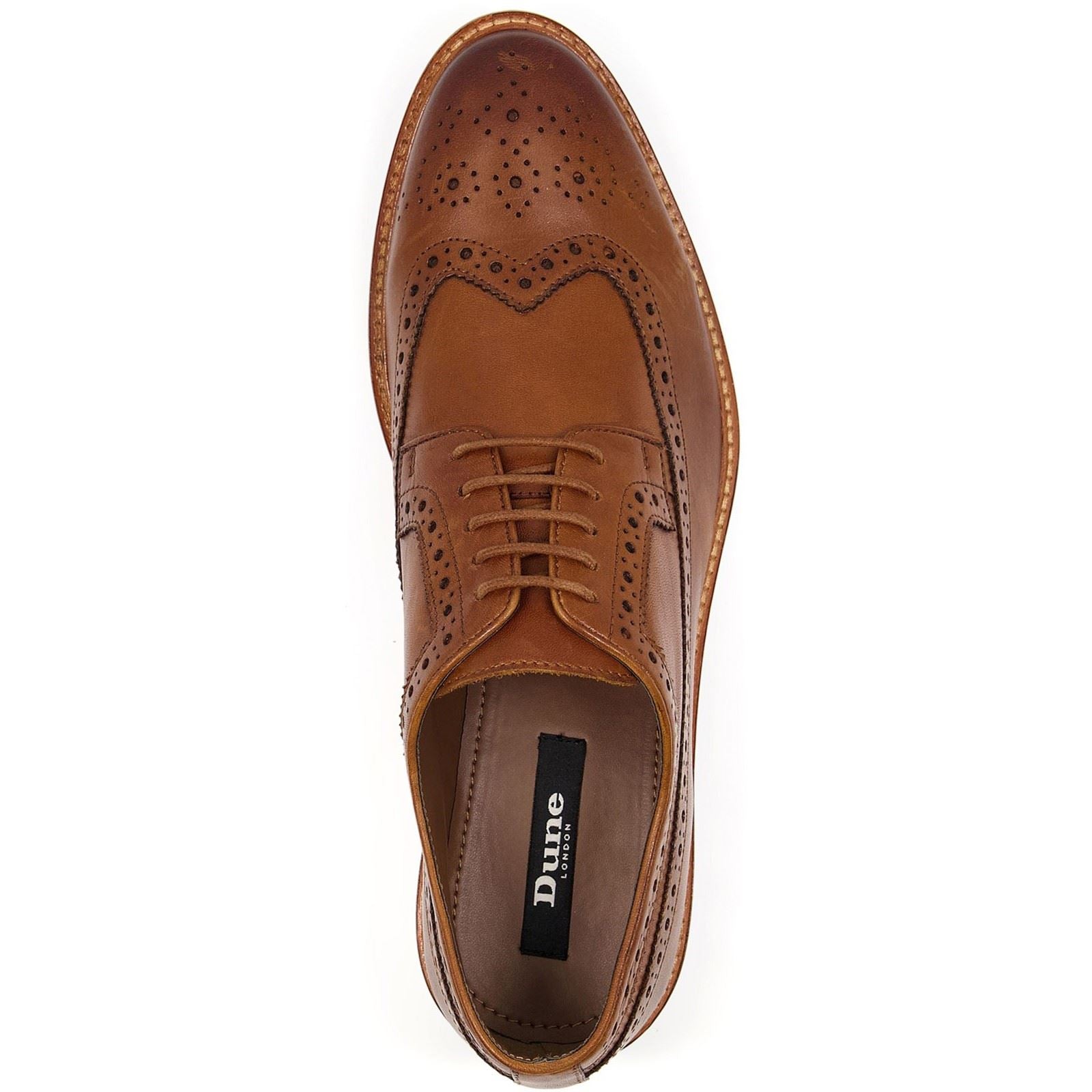 Dune Superior Wildleder Herren Braune Brogues-Schuhe